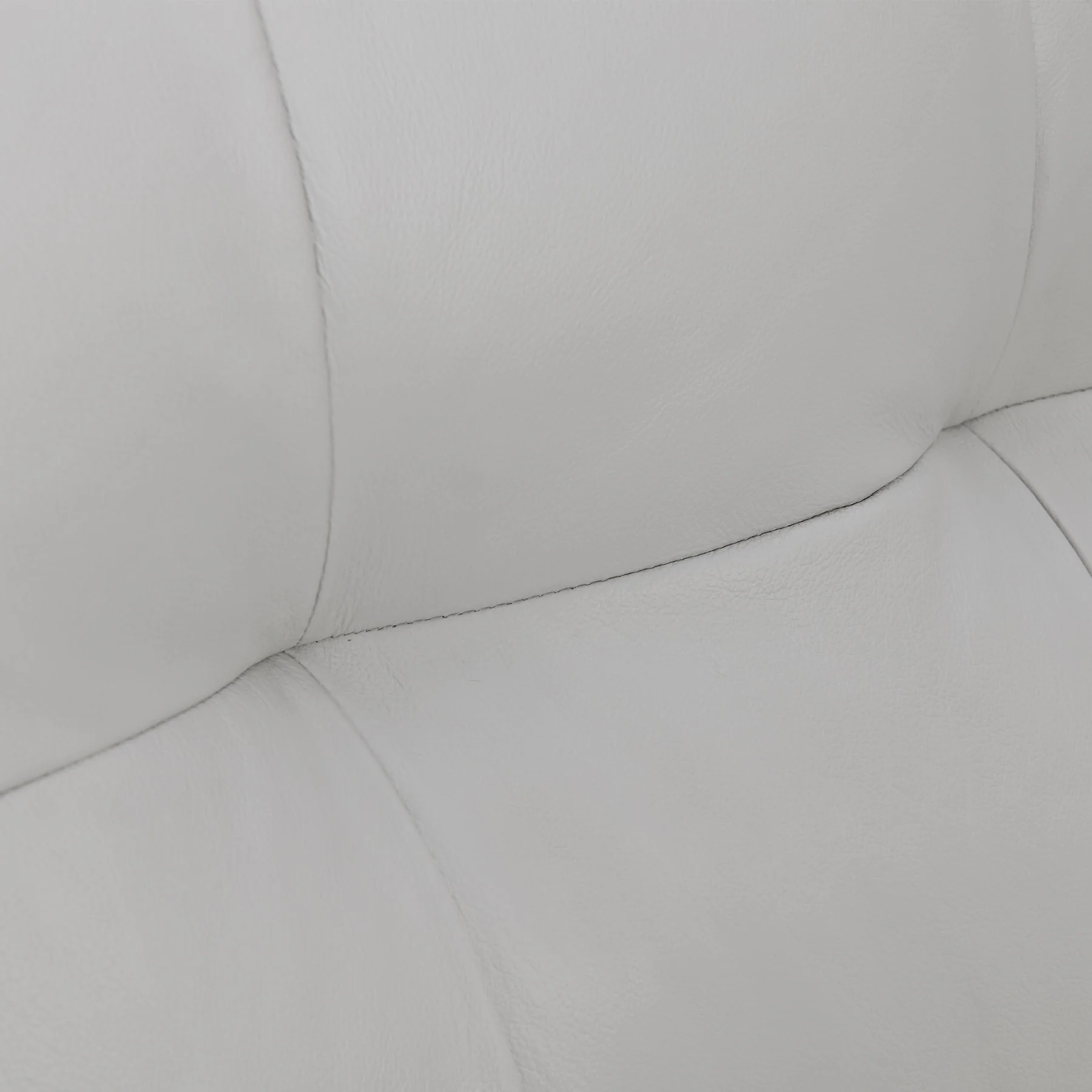Daeson 86" Mid-Century Modern Dove Gray Genuine Leather Square Arm Sofa - Image 6