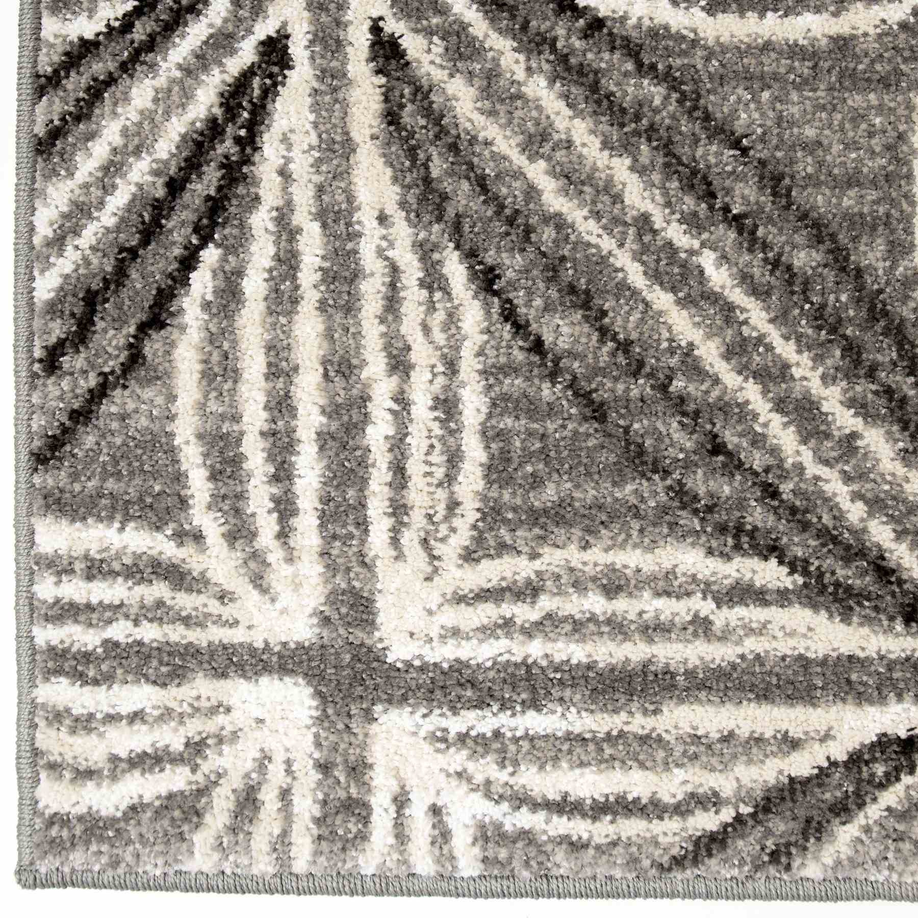 Daisy Contemporary 5x8 Area Rug in Gray/Cream - Image 4