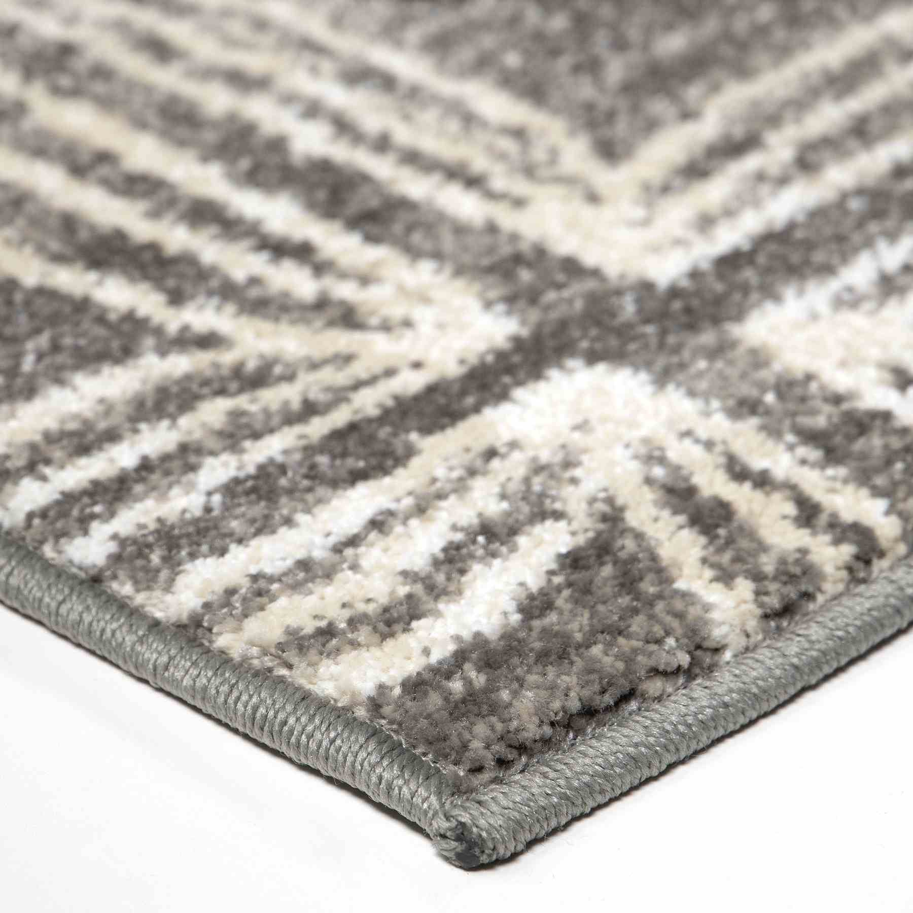 Daisy Contemporary 8x10 Area Rug in Gray/Cream - Image 2