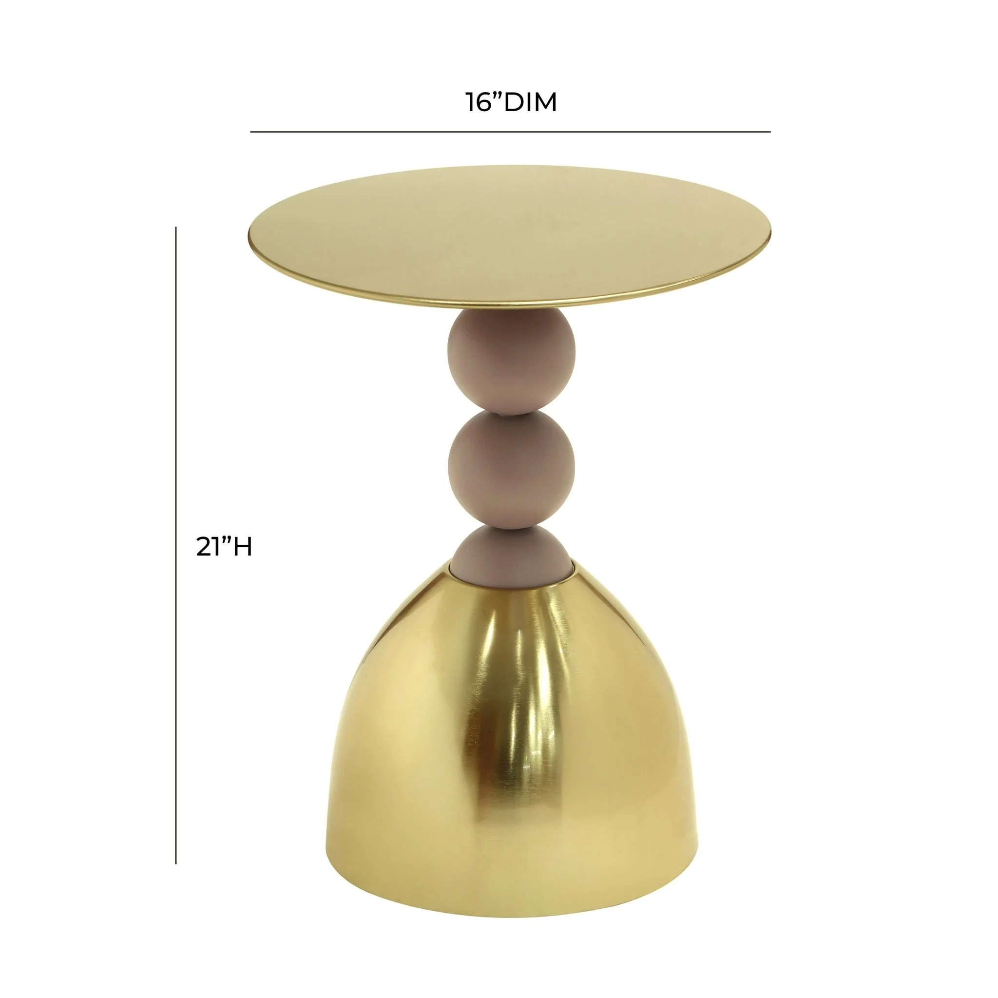 Daleyza Gold Side Table - Image 7