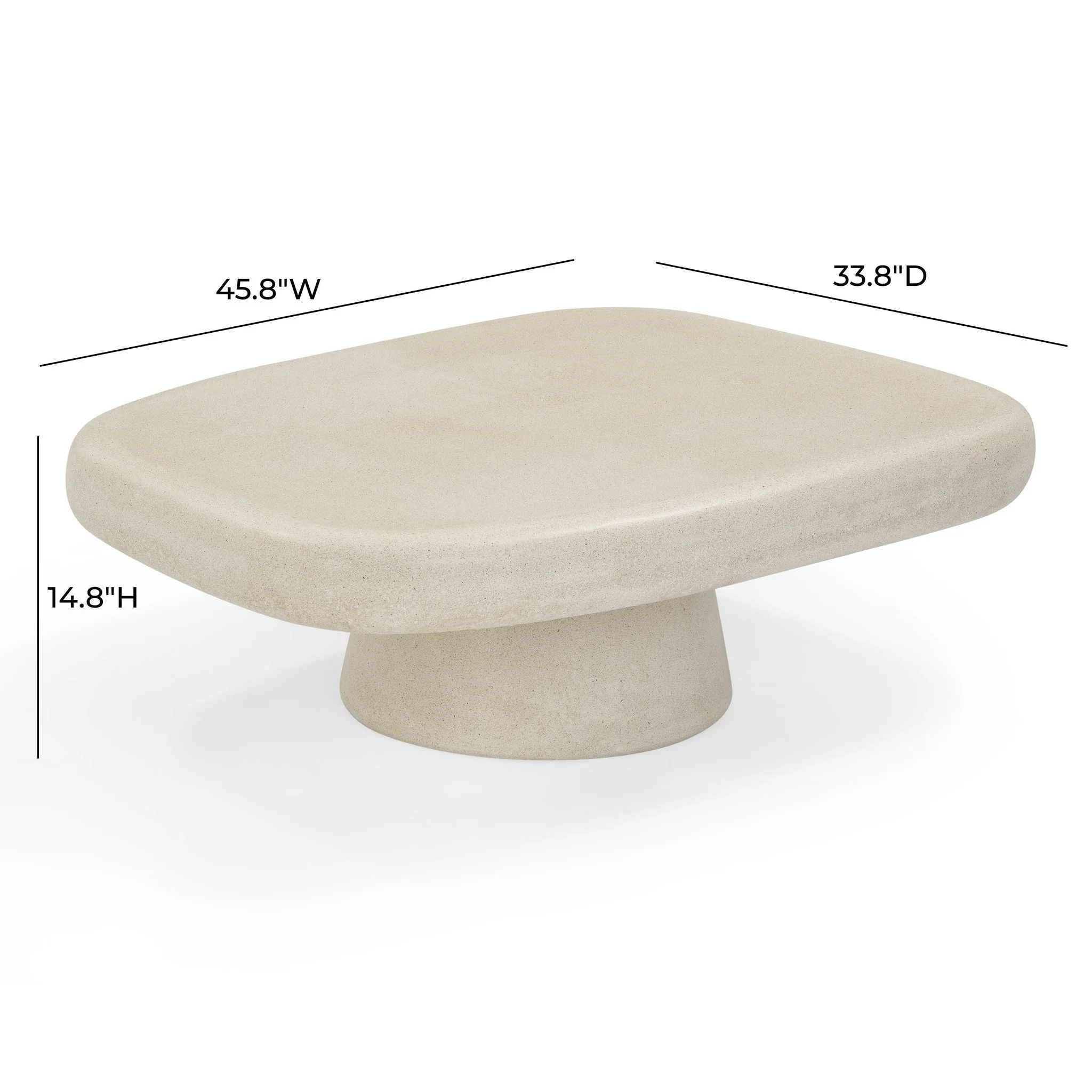 Darial Sandstone Indoor/Outdoor Coffee Table - Image 9