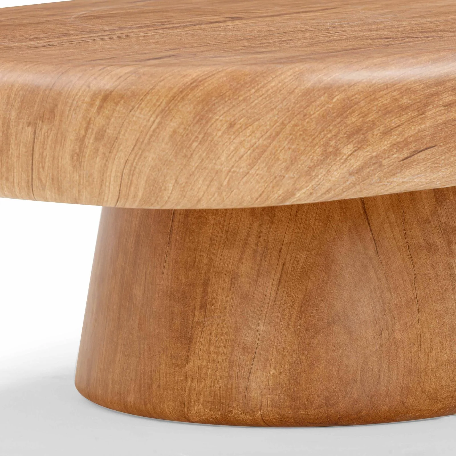 Darial Wood Grain Pattern Indoor/Outdoor Coffee Table - Image 7