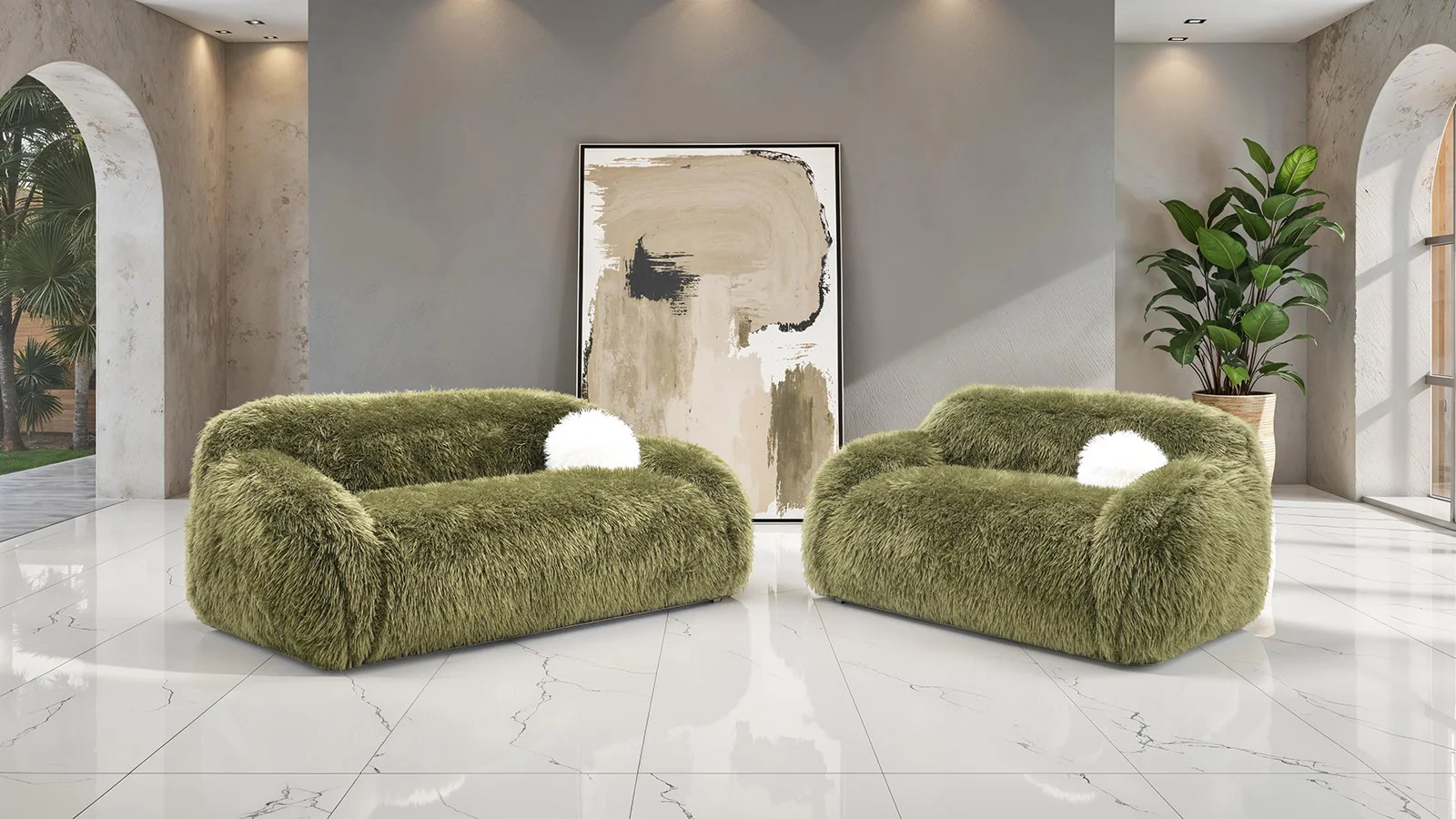Darwen Loveseat, Green - Image 2