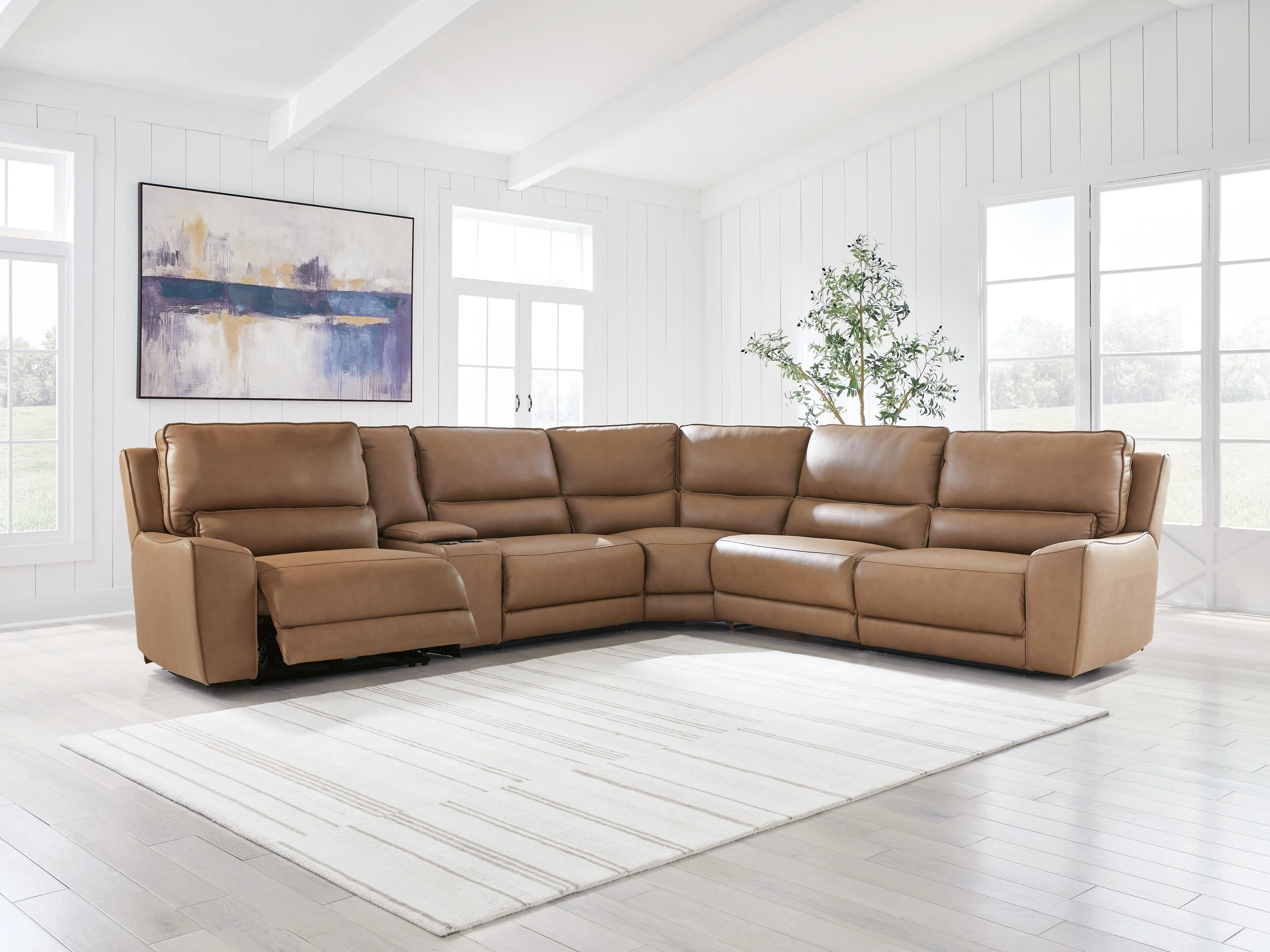 DeepWakes Reclining Sectional with Storage Console - Image 22