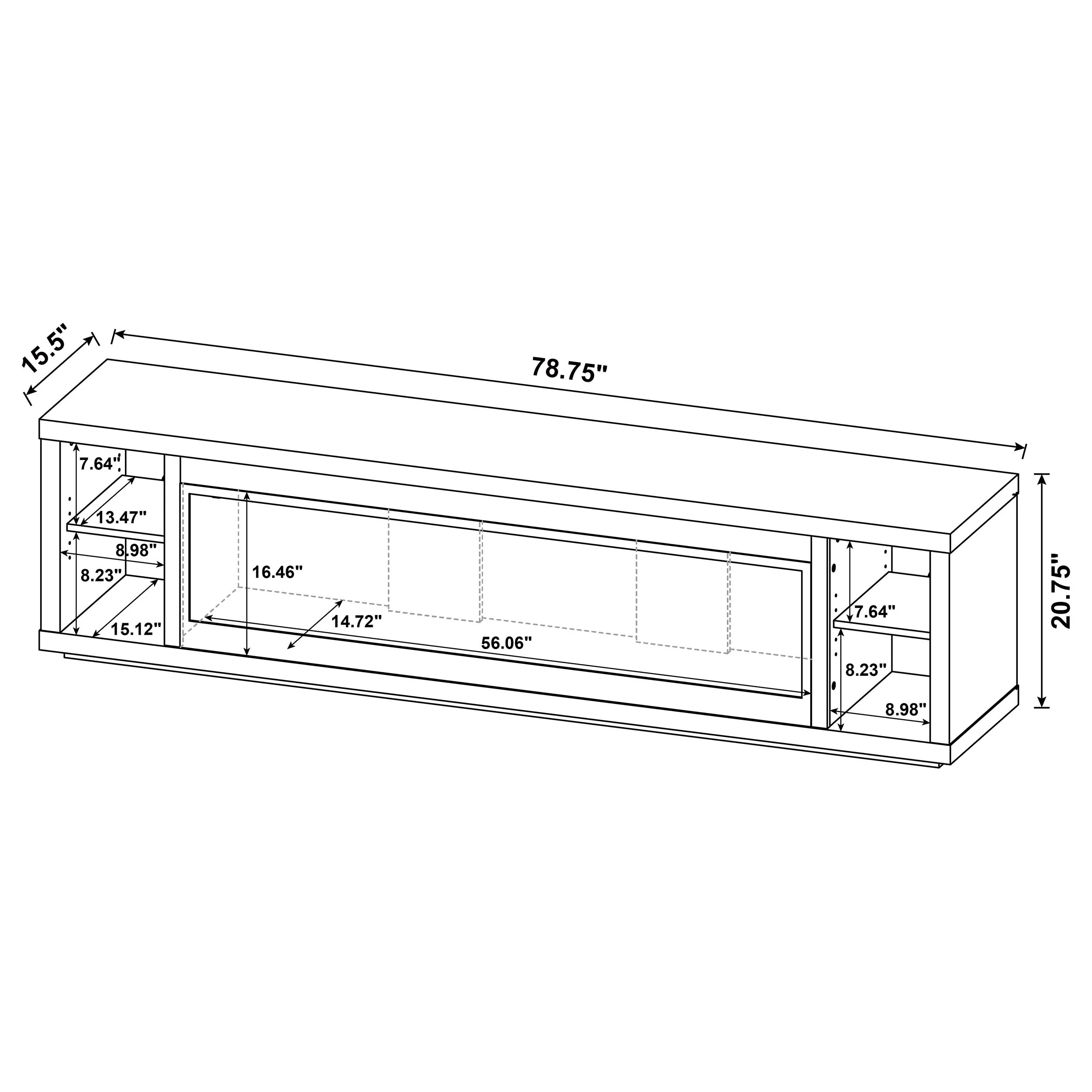 Deiter TV Stand Fireplace Console - Image 14