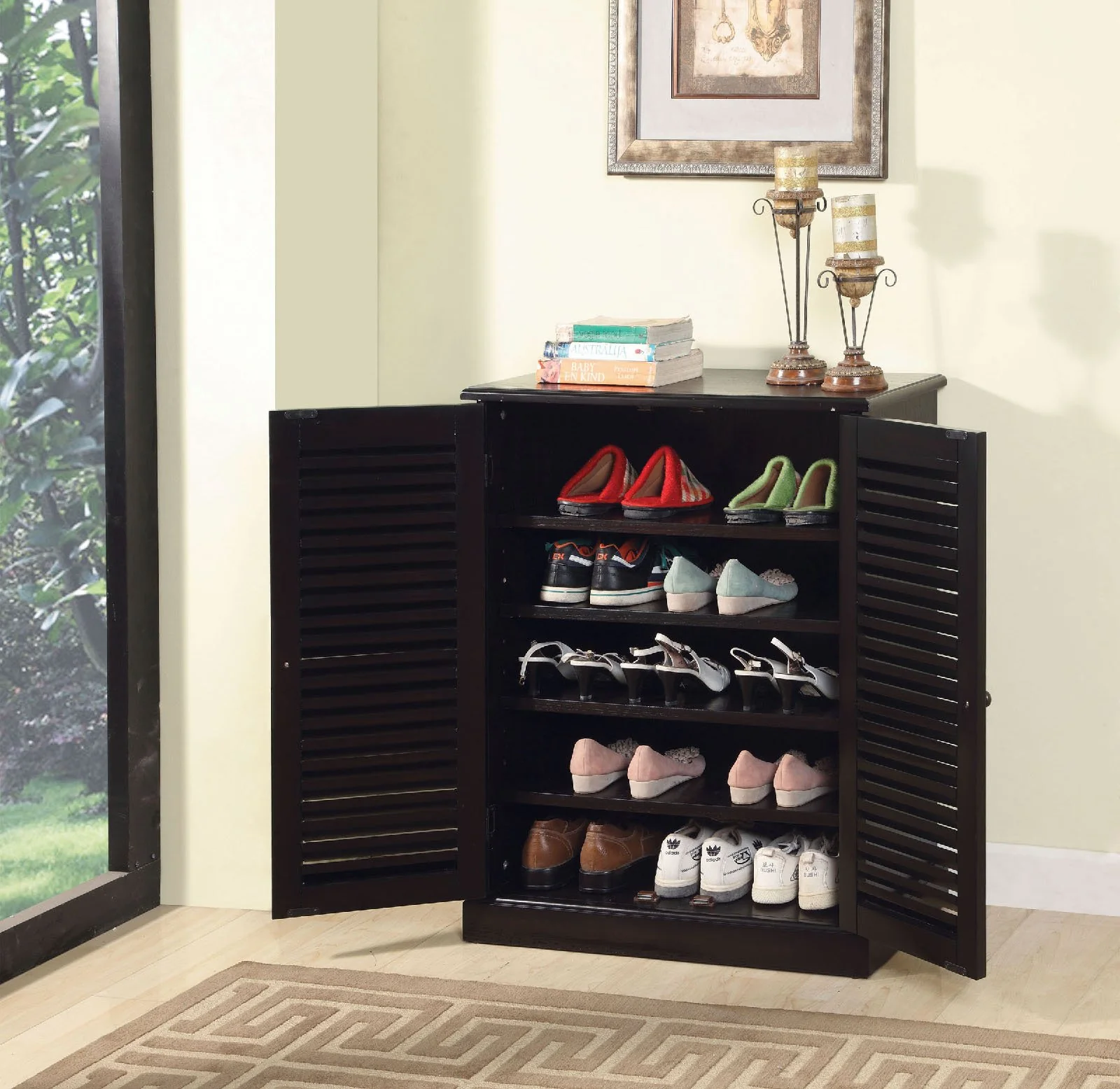 Della Shoe Cabinet, Espresso - Image 2