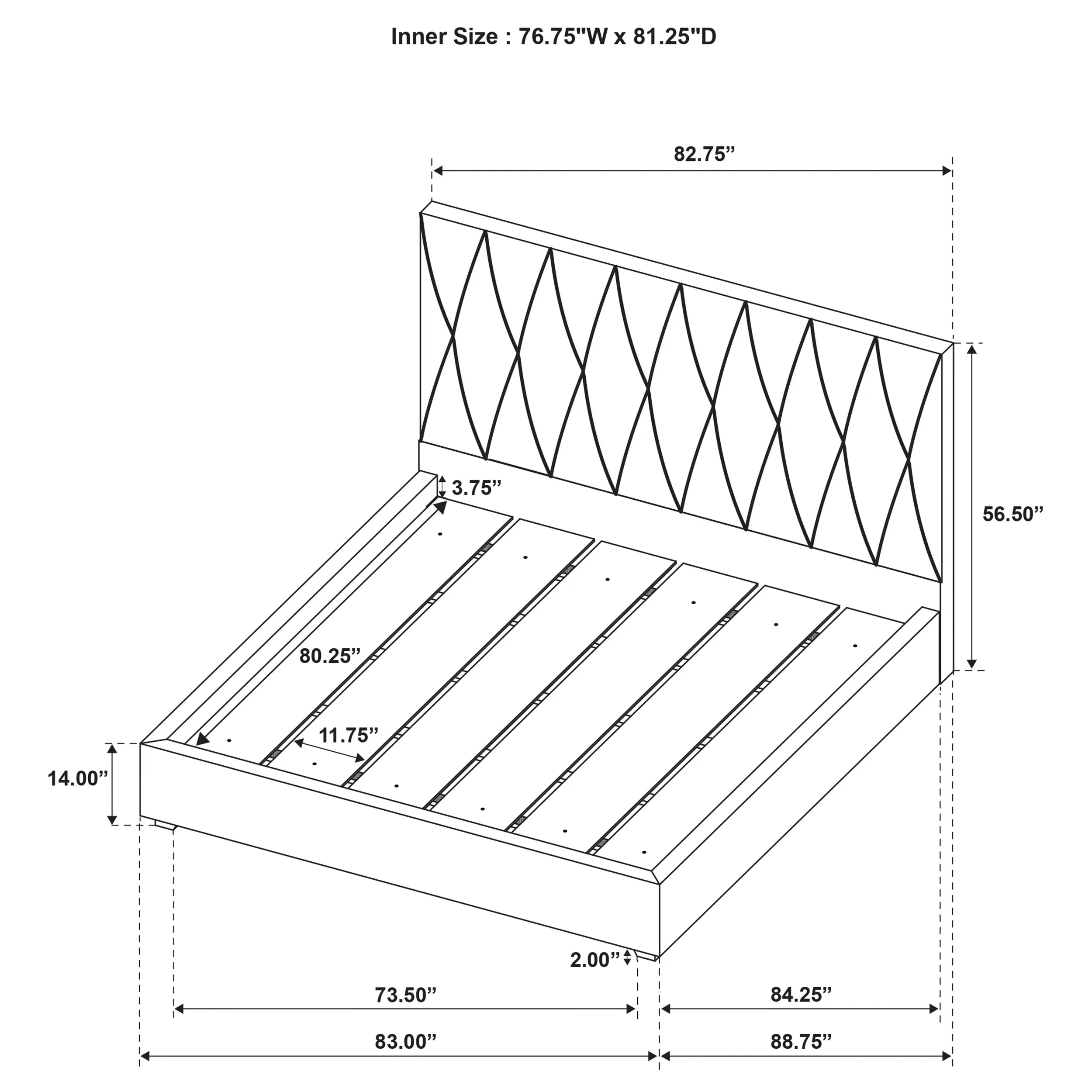 Delsea Panel Platform Bed - Image 18