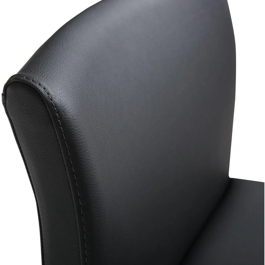 Denmark Black Performance Vegan Leather and Gold Steel Counter Stool - Set of 2 - Image 7