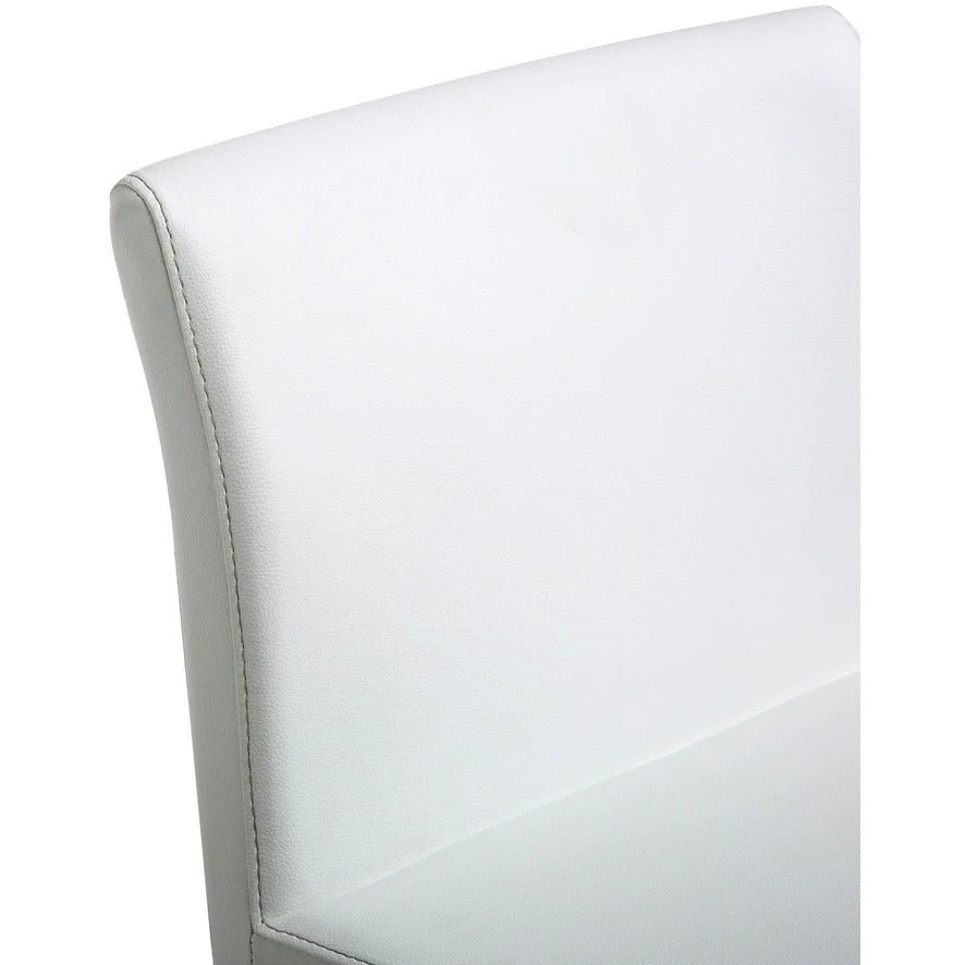 Denmark White Performance Vegan Leather and Gold Steel Counter Stool - Set of 2 - Image 8