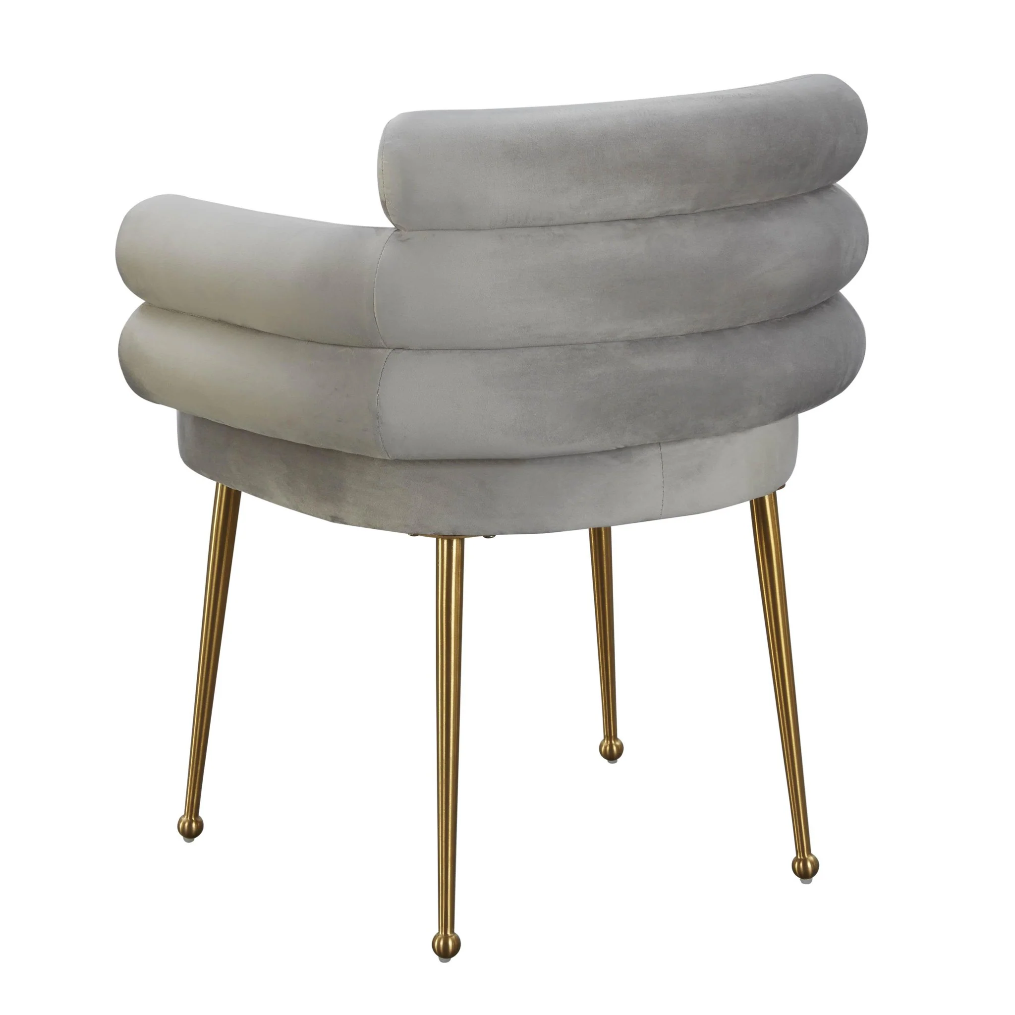 Dente Grey Velvet Dining Chair - Image 4