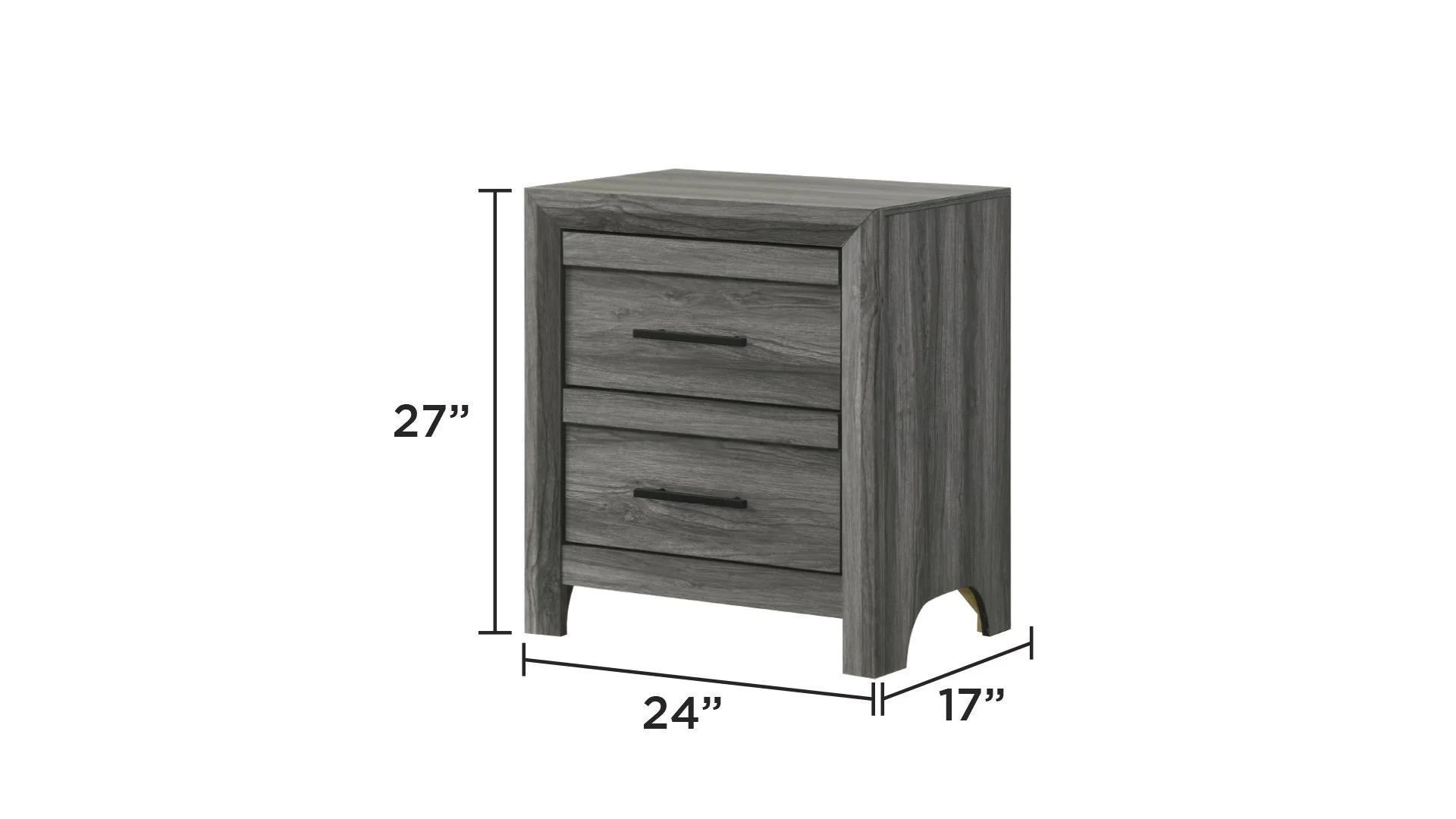 Denver King 4 Pc Bedroom Set Gray - Image 17