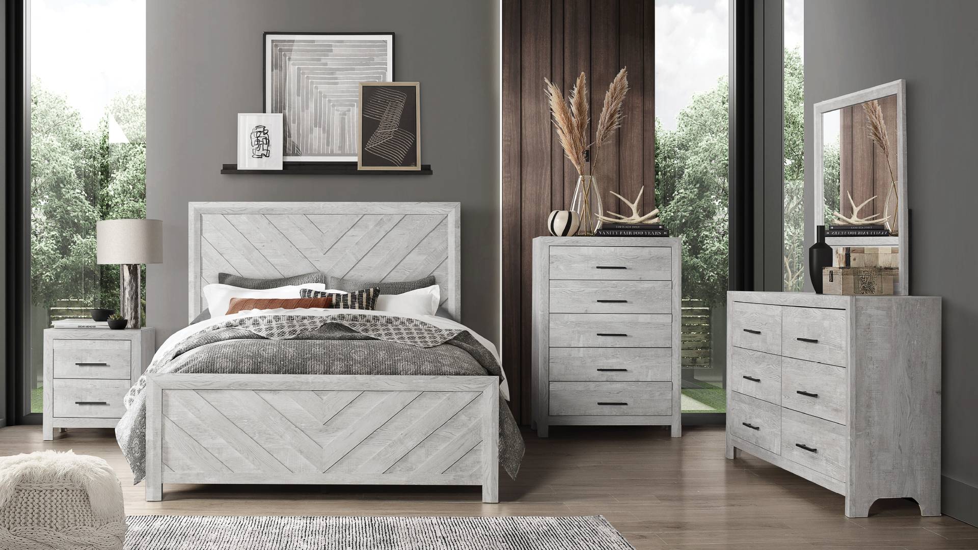Denver King 5 Pc Bedroom Set Rustic Natural - Image 21