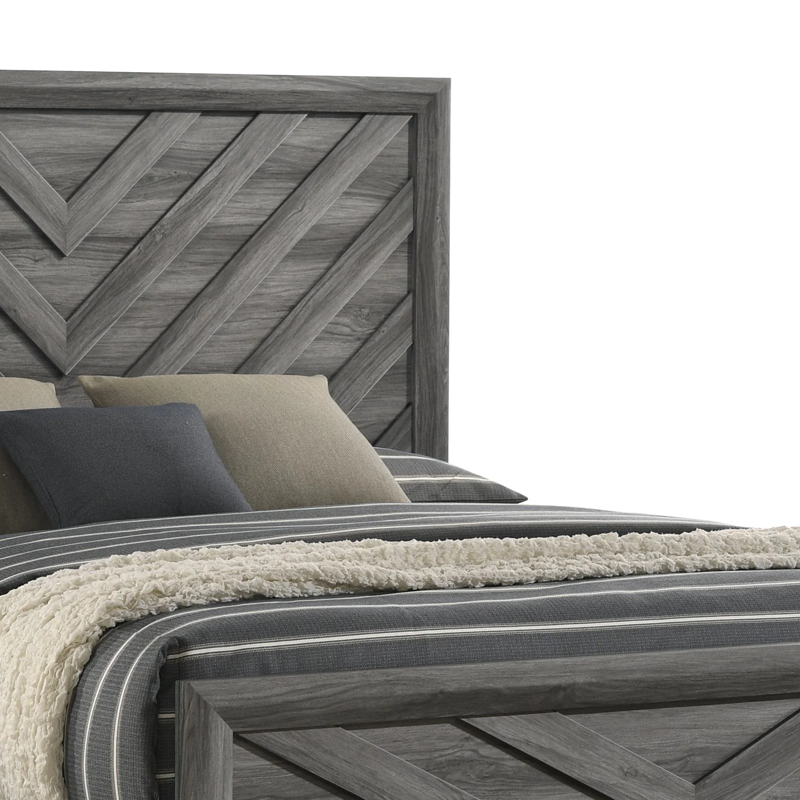 Denver King Bed Gray - Image 4