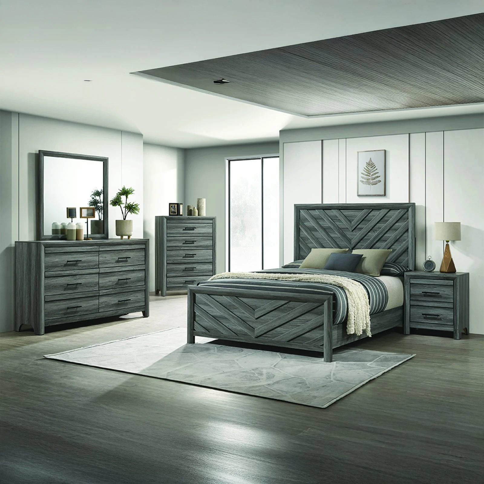 Denver Queen 5 Pc Bedroom Set Gray - Image 27