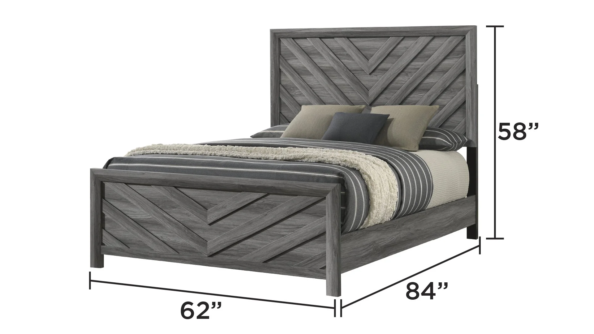 Denver Queen 5 Pc Bedroom Set Gray - Image 3