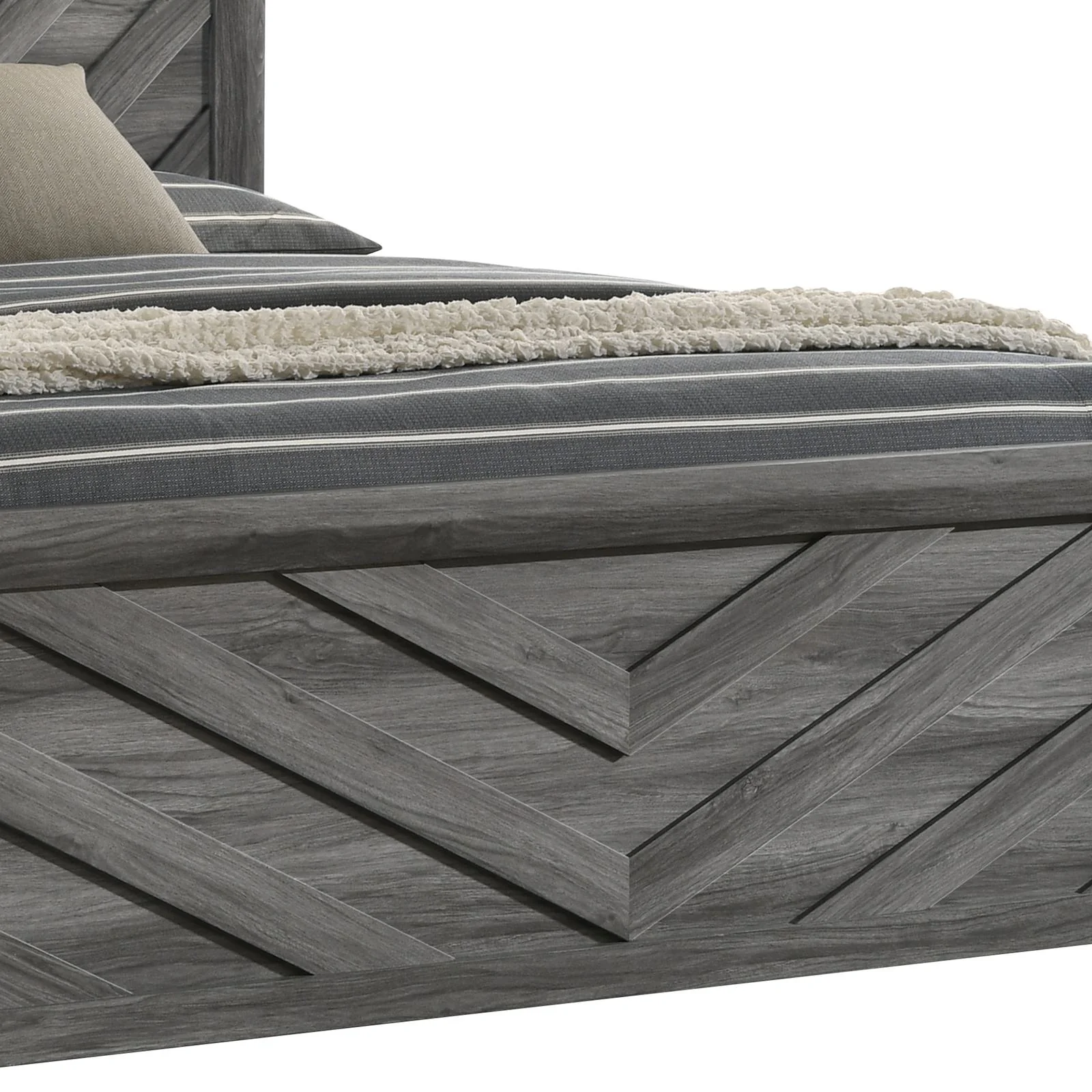 Denver Twin 4 Pc Bedroom Set Gray - Image 4