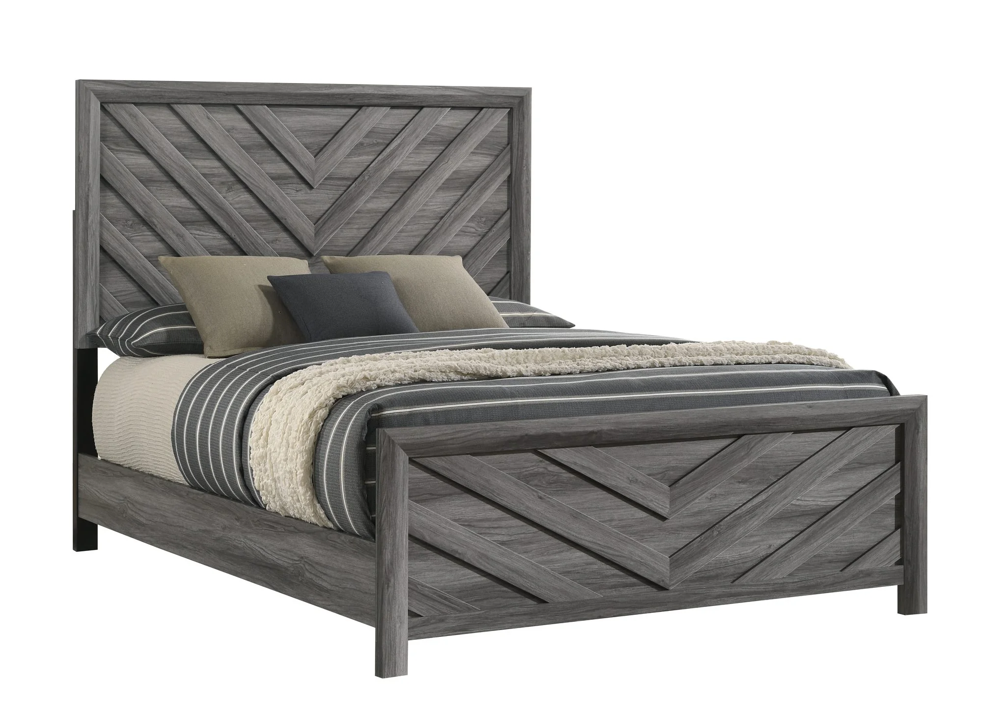 Denver Twin 5 Pc Bedroom Set Gray - Image 2