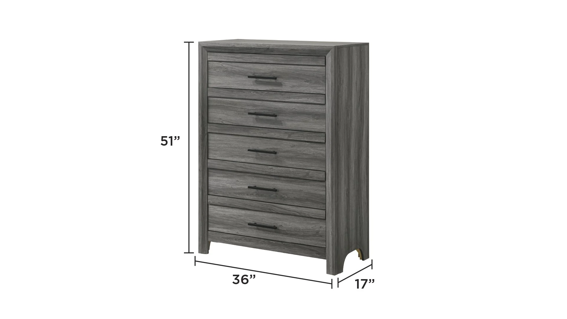 Denver Twin 5 Pc Bedroom Set Gray - Image 22