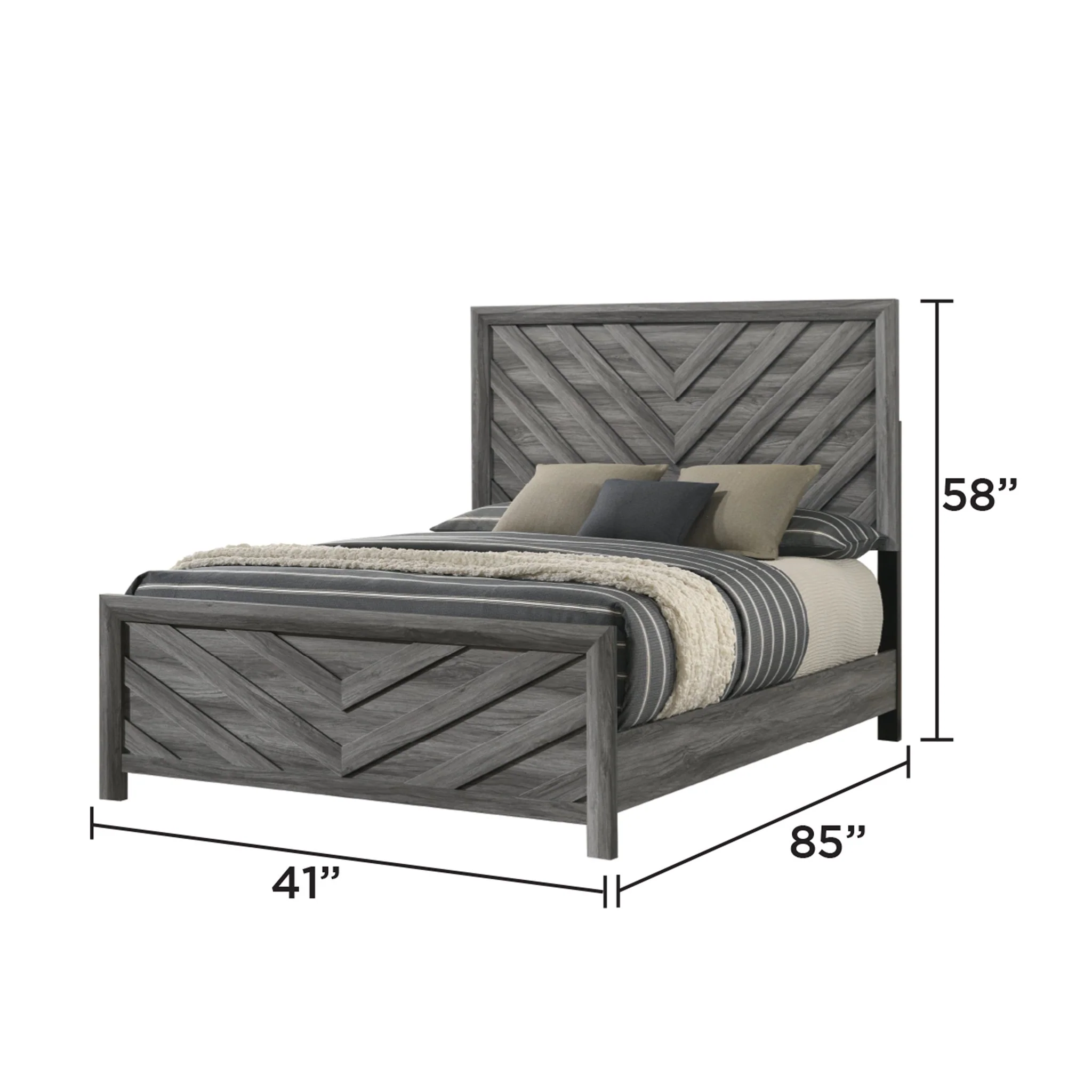 Denver Twin Bed Gray - Image 6