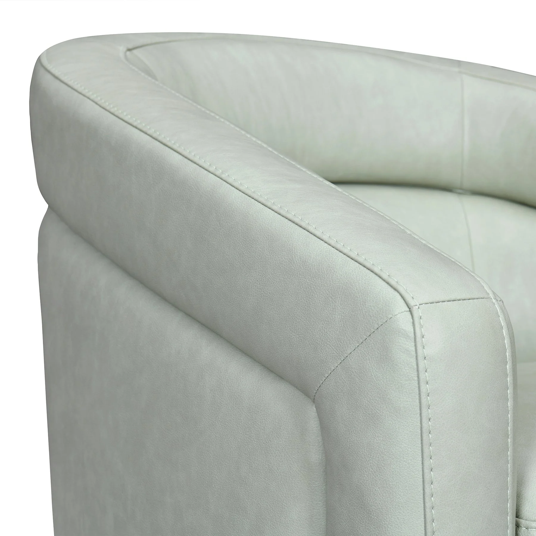 Desi Mint Leather Swivel Accent Chair - Image 5