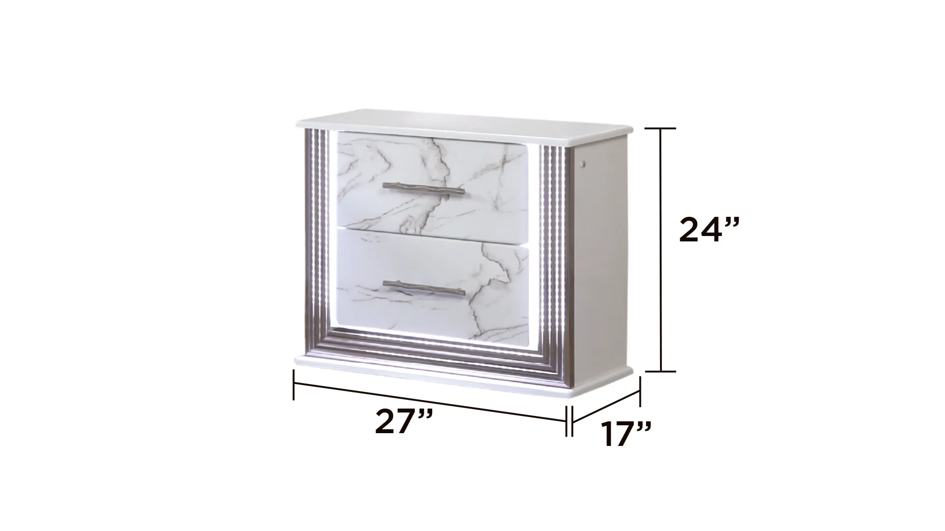 Desire Queen 4PC Bedroom Set White - Image 11