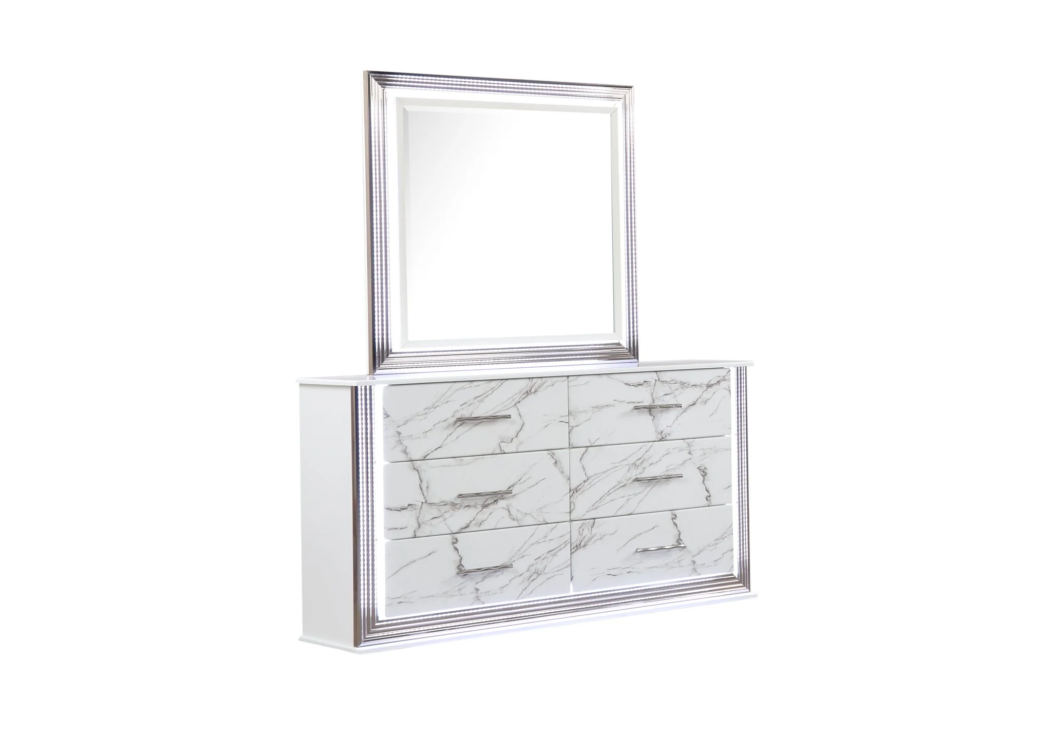 Desire Queen 4PC Bedroom Set White - Image 6