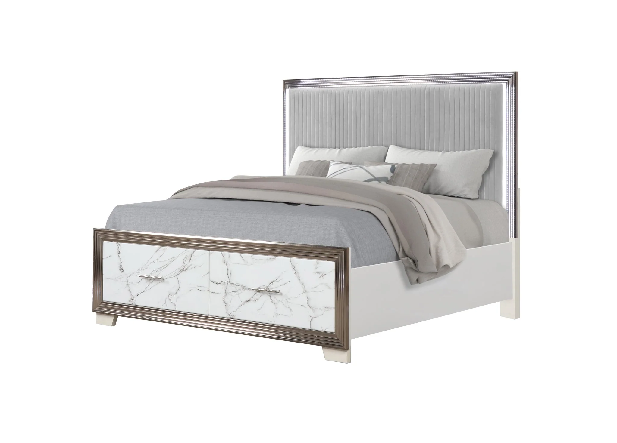 Desire Queen 5PC Bedroom Set White - Image 2