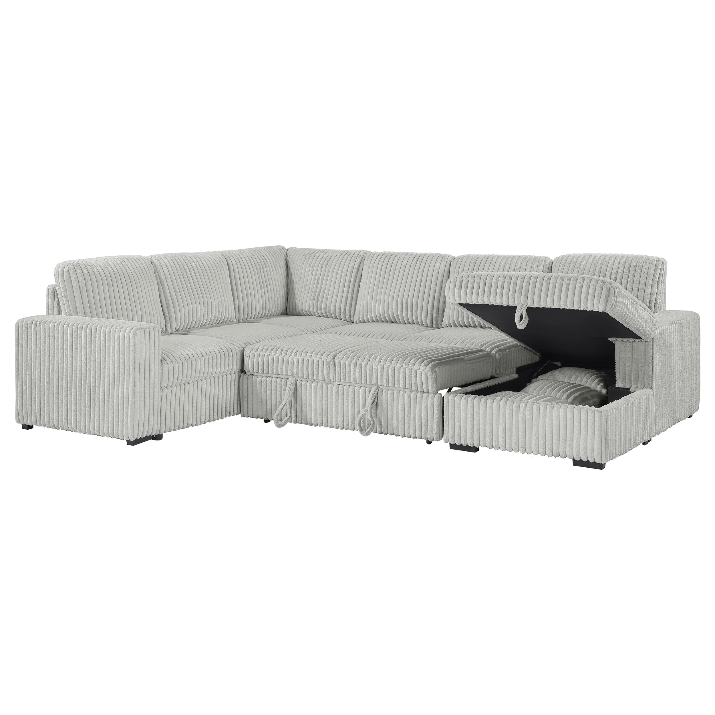 Devonshire Pull-Out Sleeper Sectional Sofa - Image 26