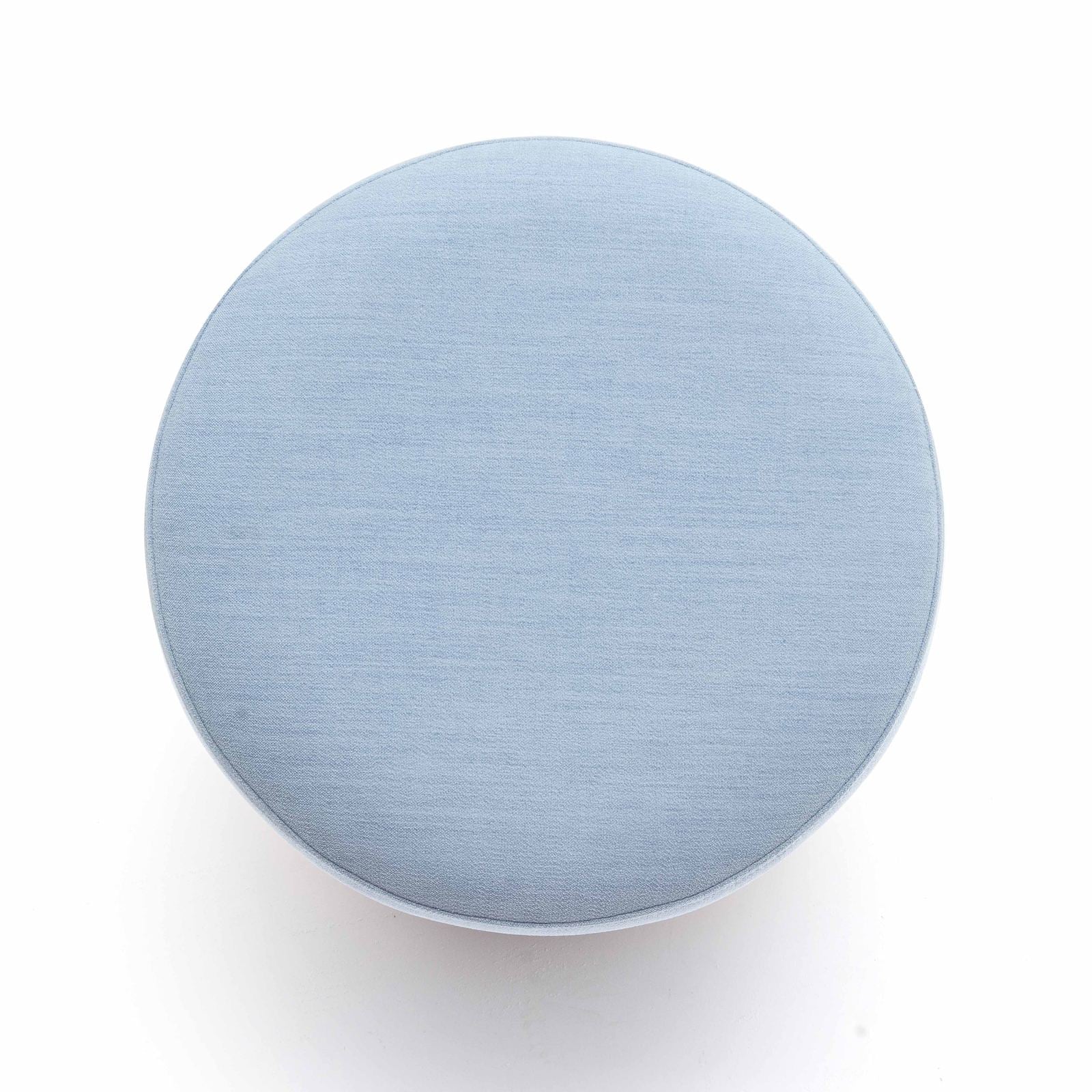 Dex Faded Blue Upcycled Fabric Ottoman - Image 5