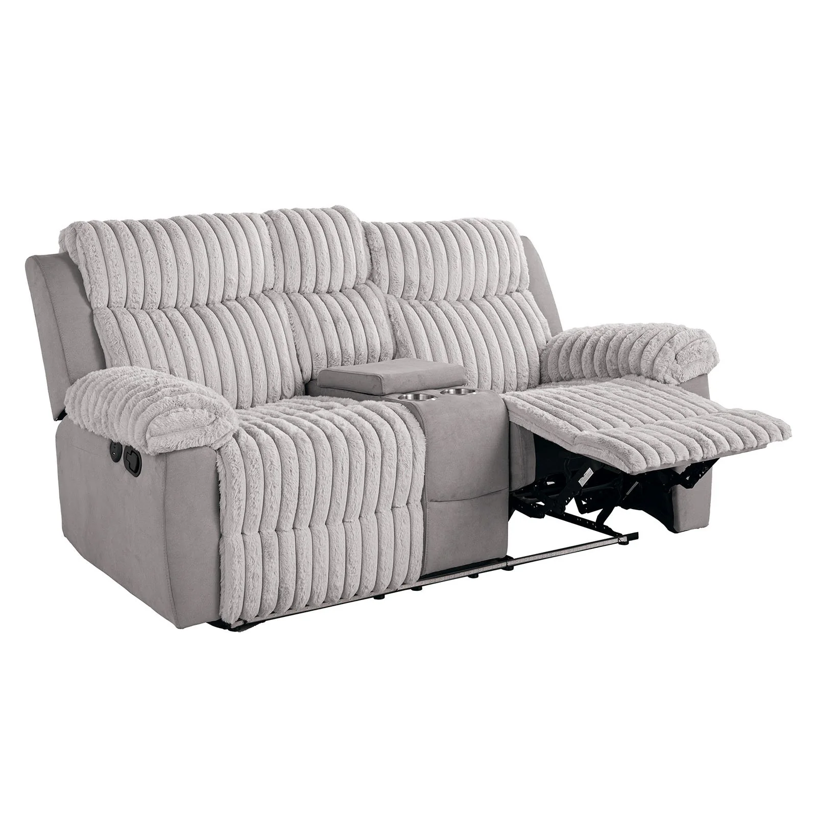 Dionysus Manual Reclining Loveseat w/ Console, USB & LED - Image 2