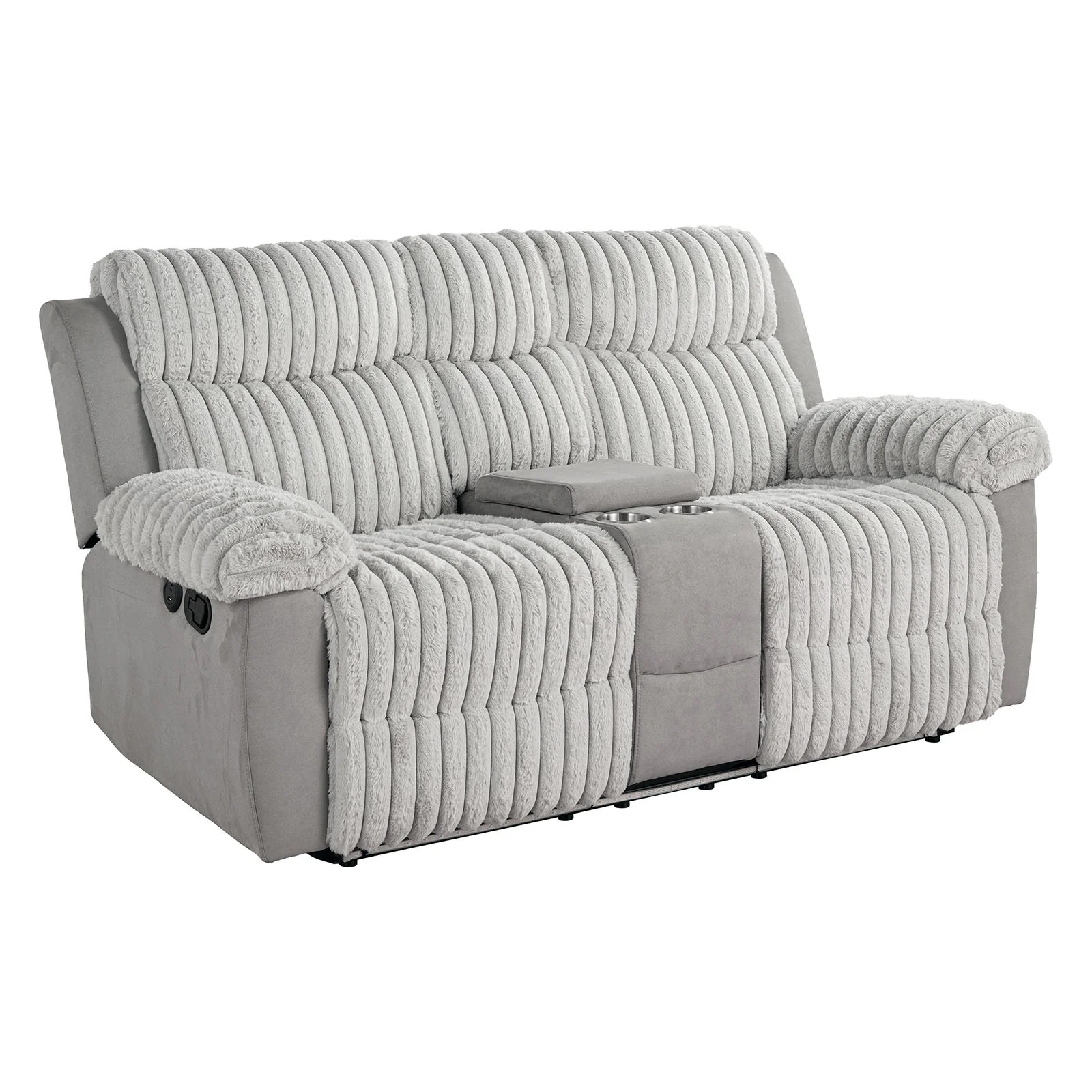 Dionysus Manual Reclining Loveseat w/ Console, USB & LED - Image 4