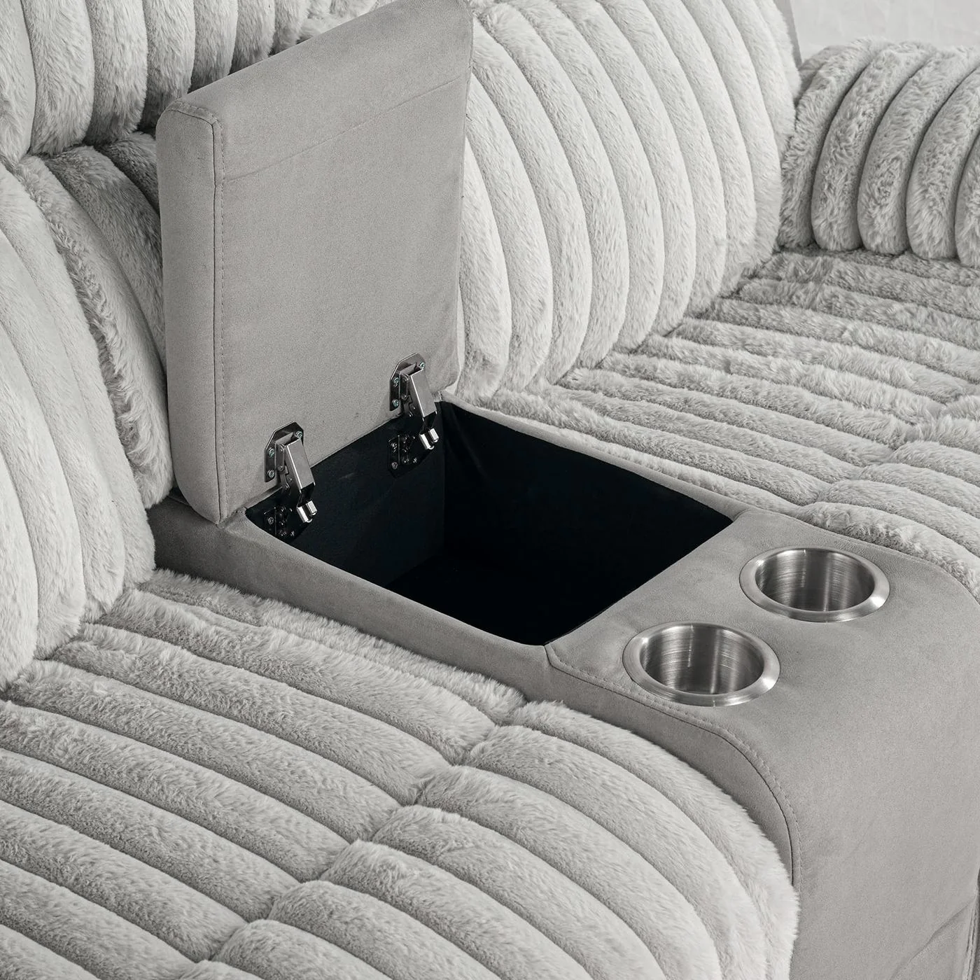 Dionysus Manual Reclining Loveseat w/ Console, USB & LED - Image 5
