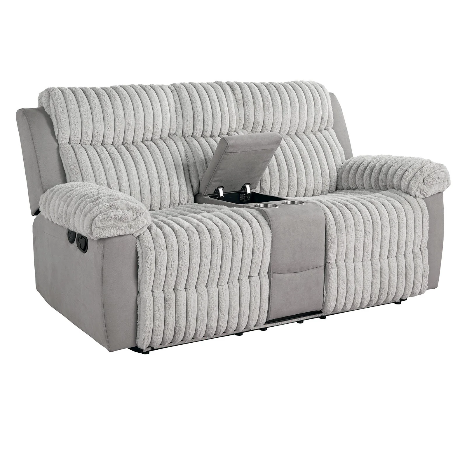 Dionysus Manual Reclining Sofa w/ USB & LED - Image 6