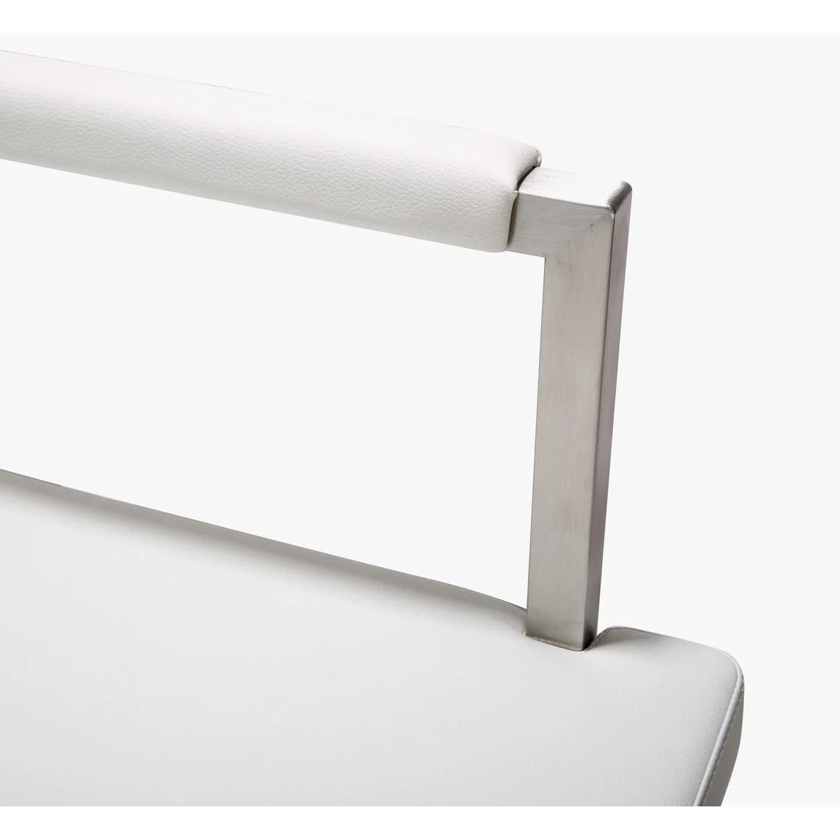 Director White Performance Vegan Leather and Stainless Steel Counter Stool - Image 7