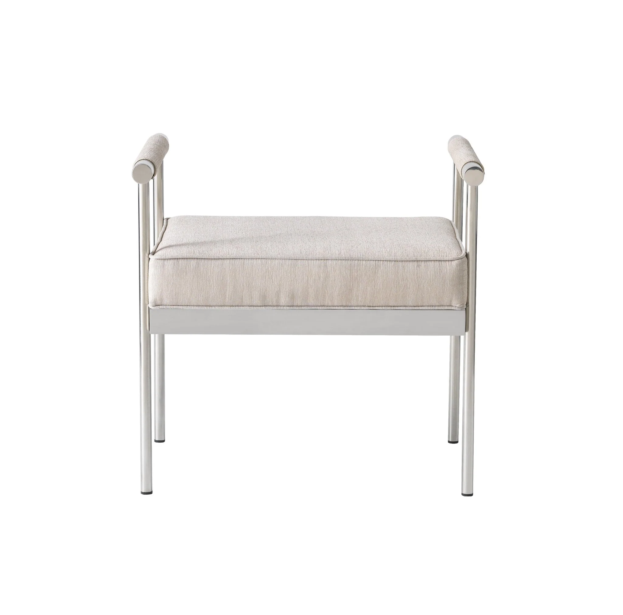 Diva Cream Velvet Bench - Image 3