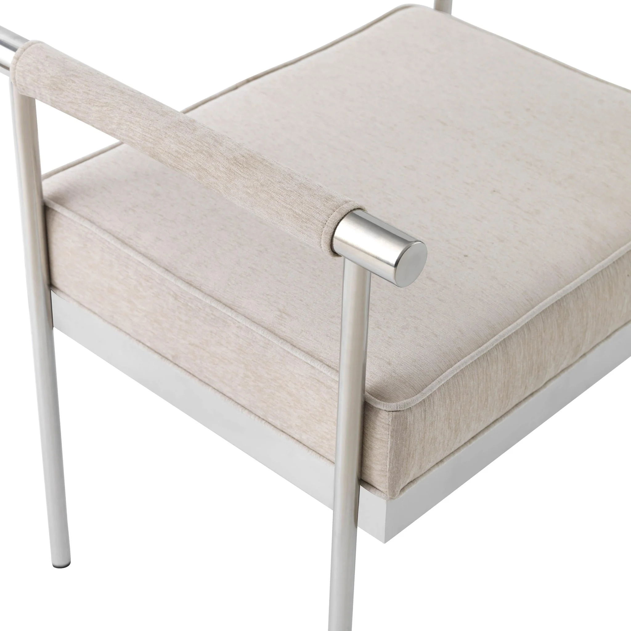 Diva Cream Velvet Bench - Image 7