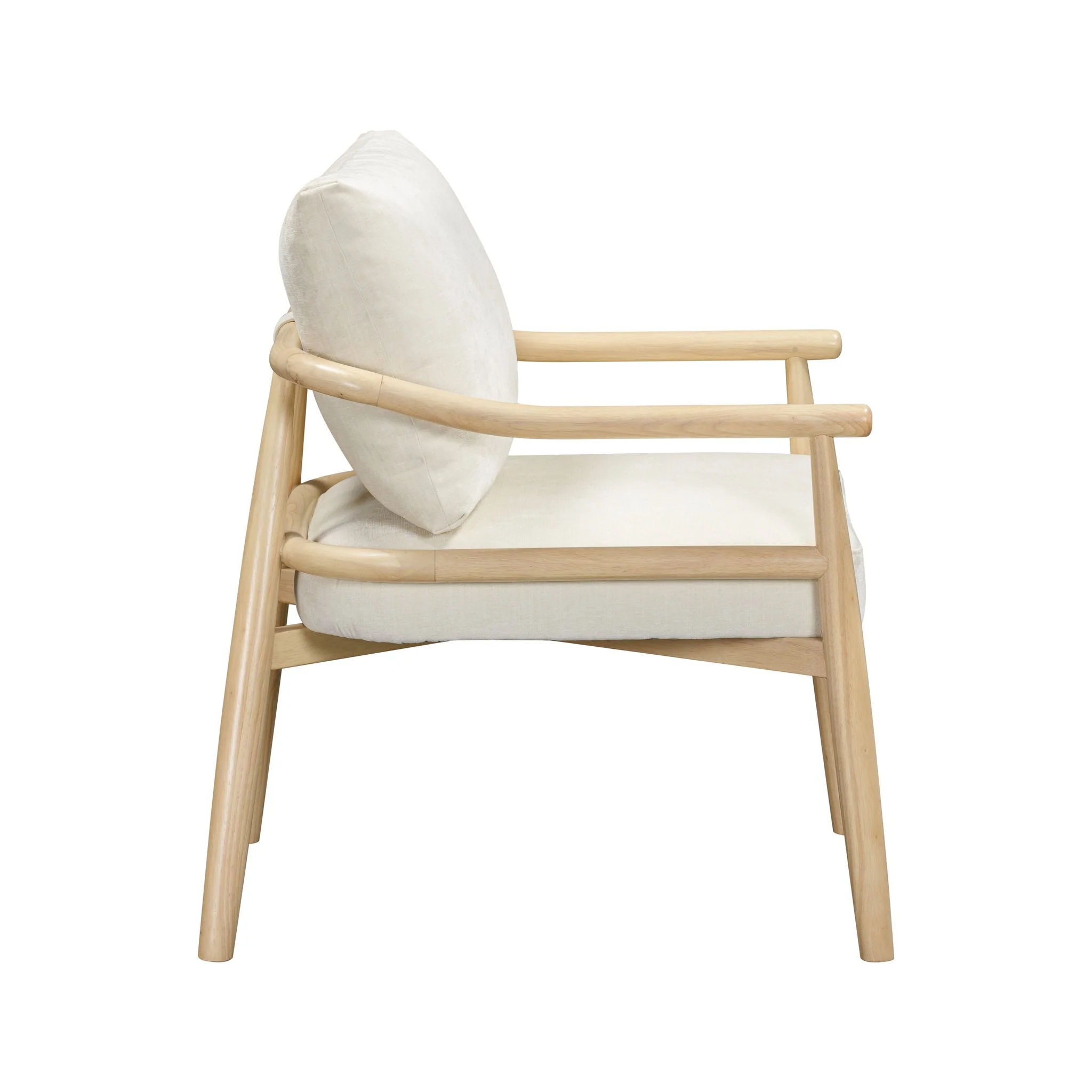 Dixie Cream Chenille Velvet Accent Chair - Image 4