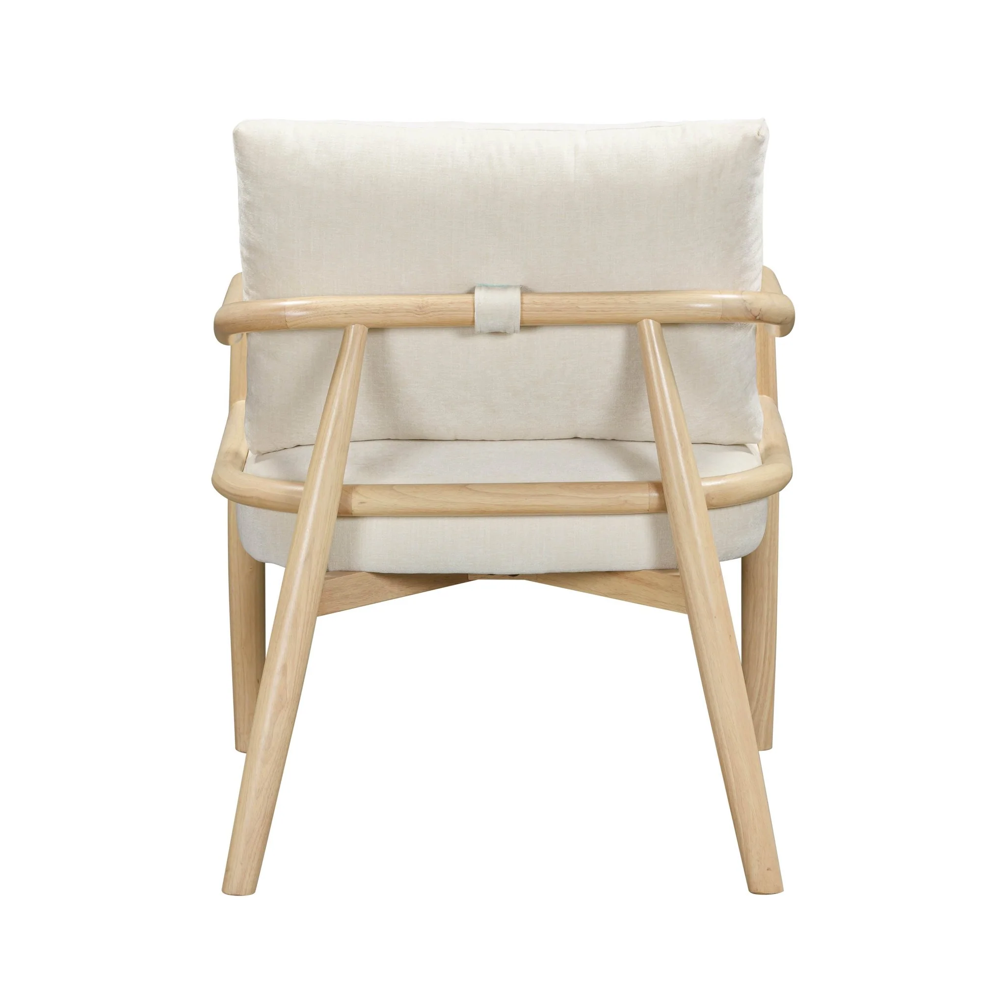 Dixie Cream Chenille Velvet Accent Chair - Image 5