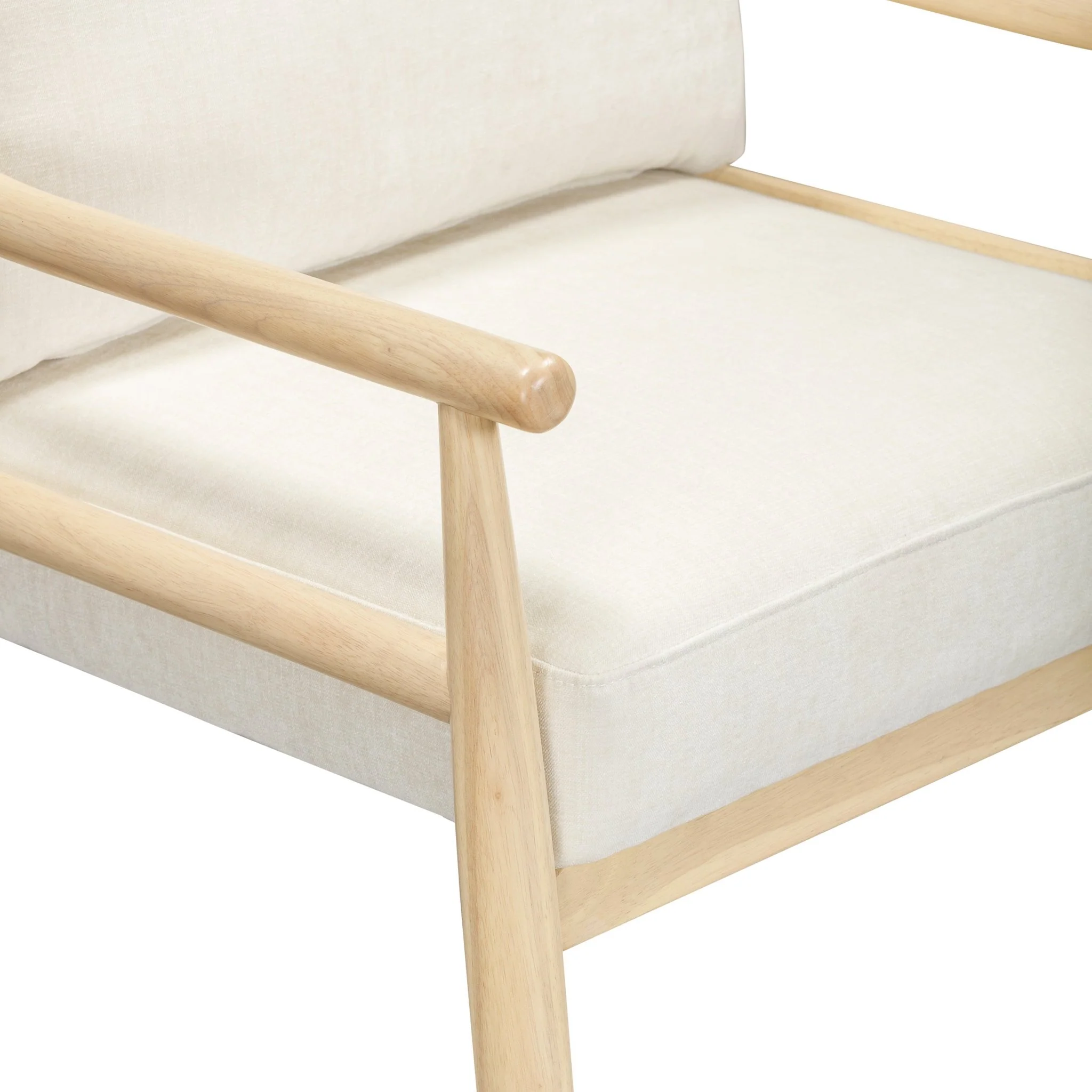 Dixie Cream Chenille Velvet Accent Chair - Image 6