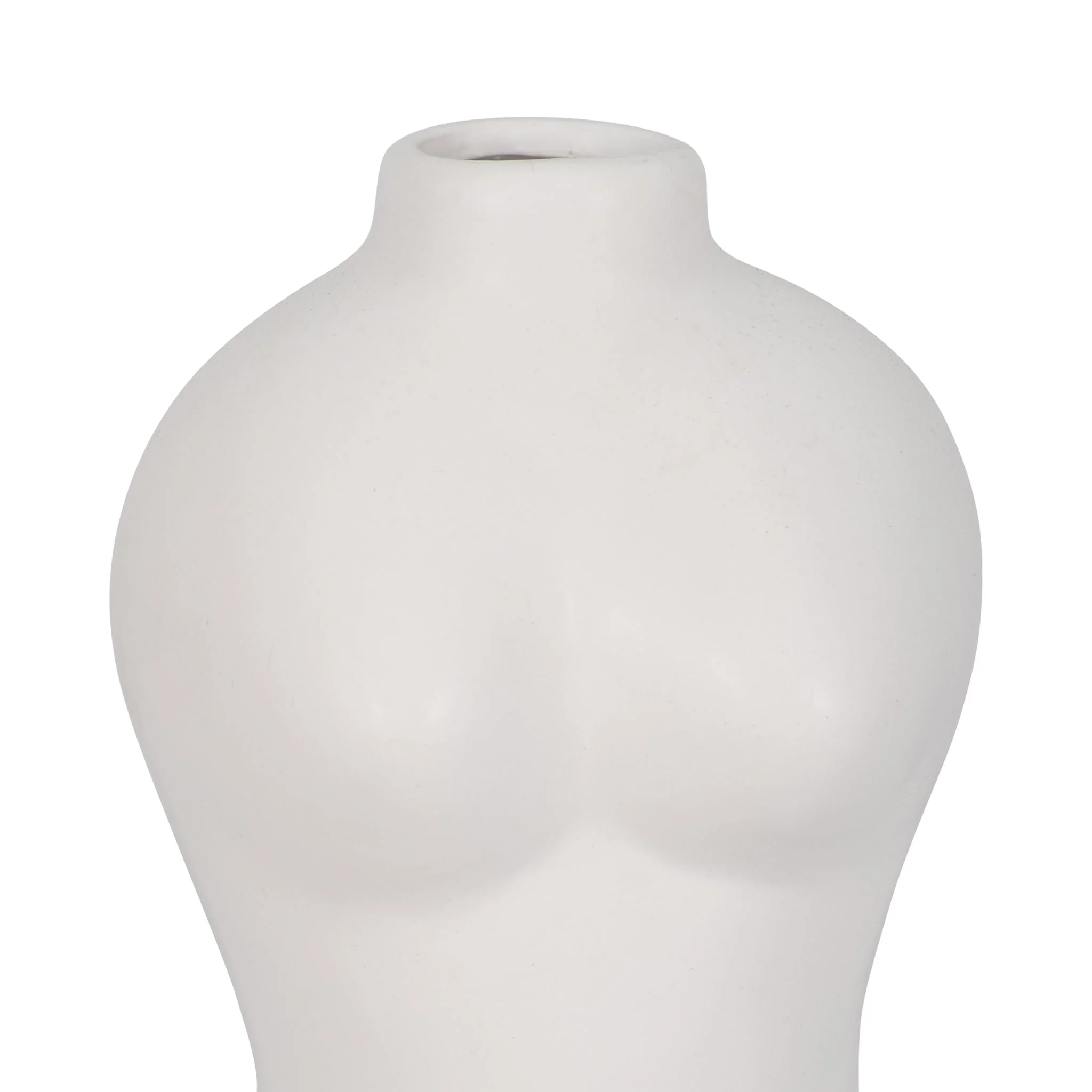 Dol, 12"h Torso Vase, White - Image 6