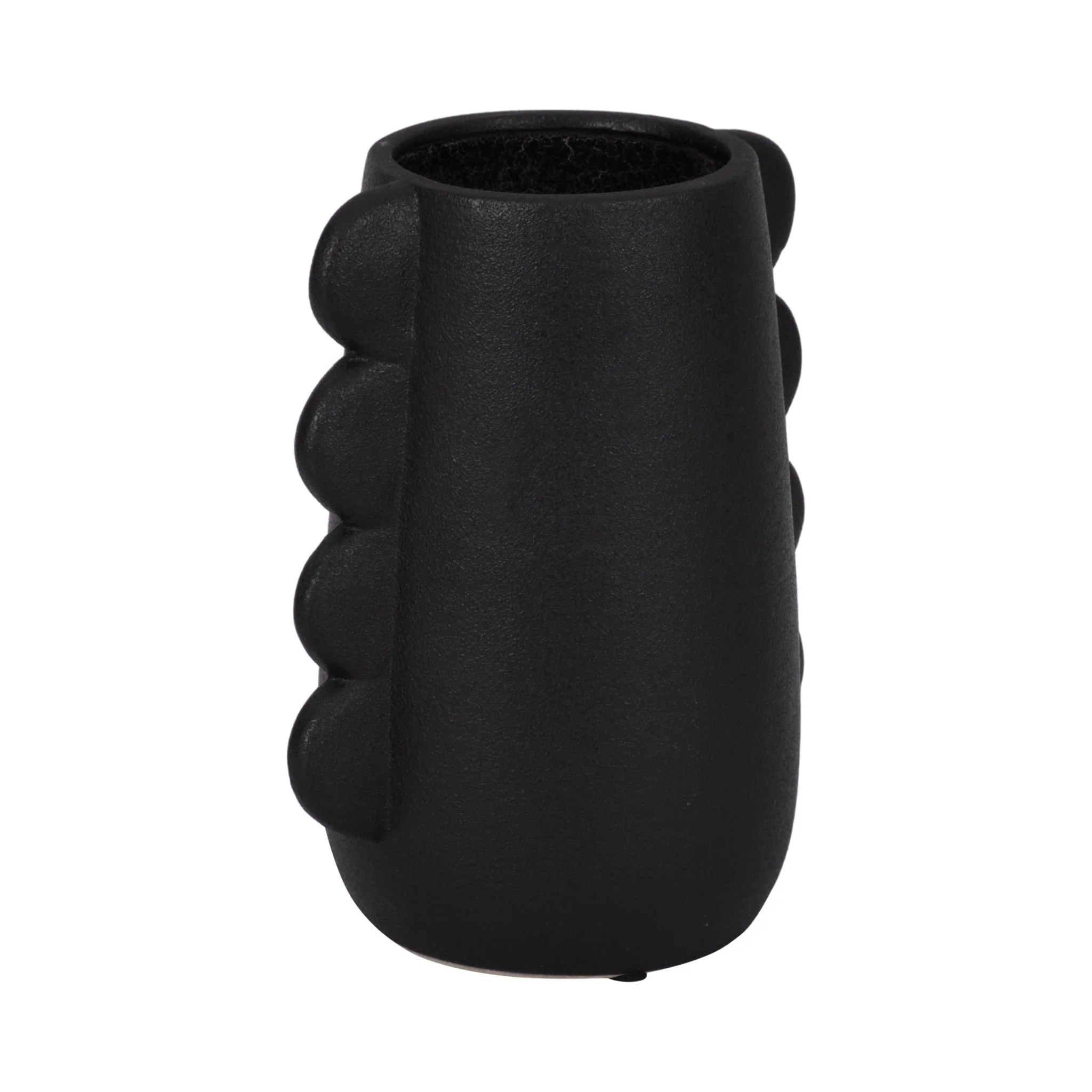 Dol, 7" Eared Vase, Black - Image 3