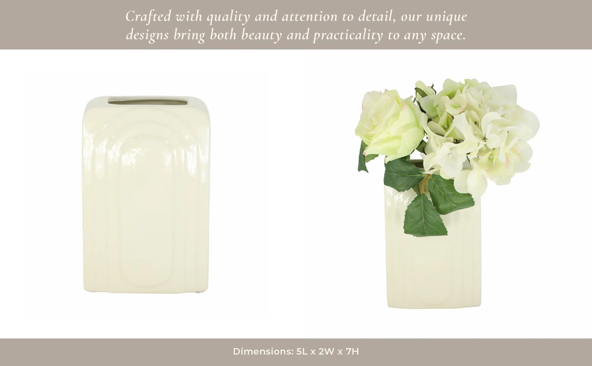 Dol, 7" Rectangular Vase, Cotton - Image 13