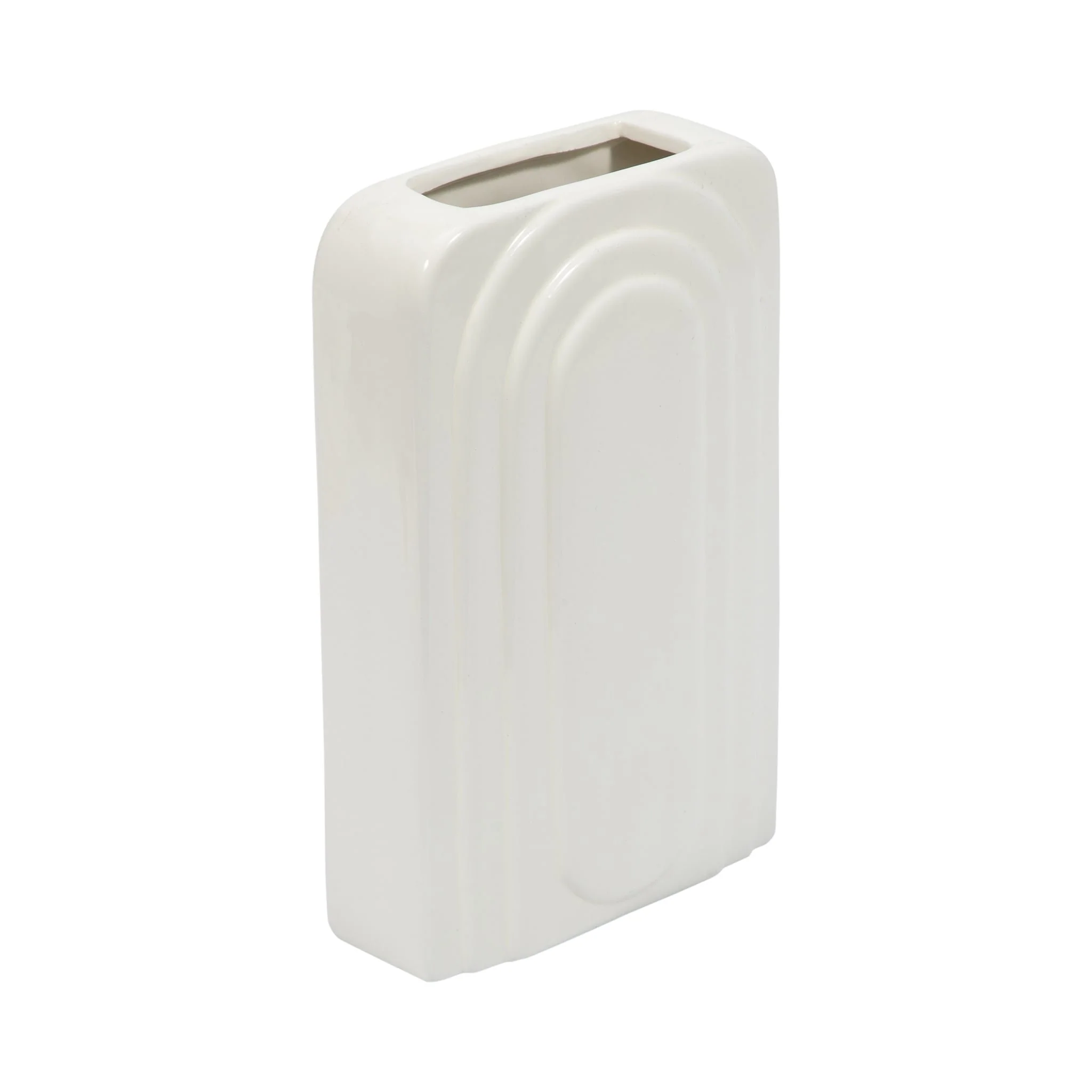 Dol, 7" Rectangular Vase, White - Image 3