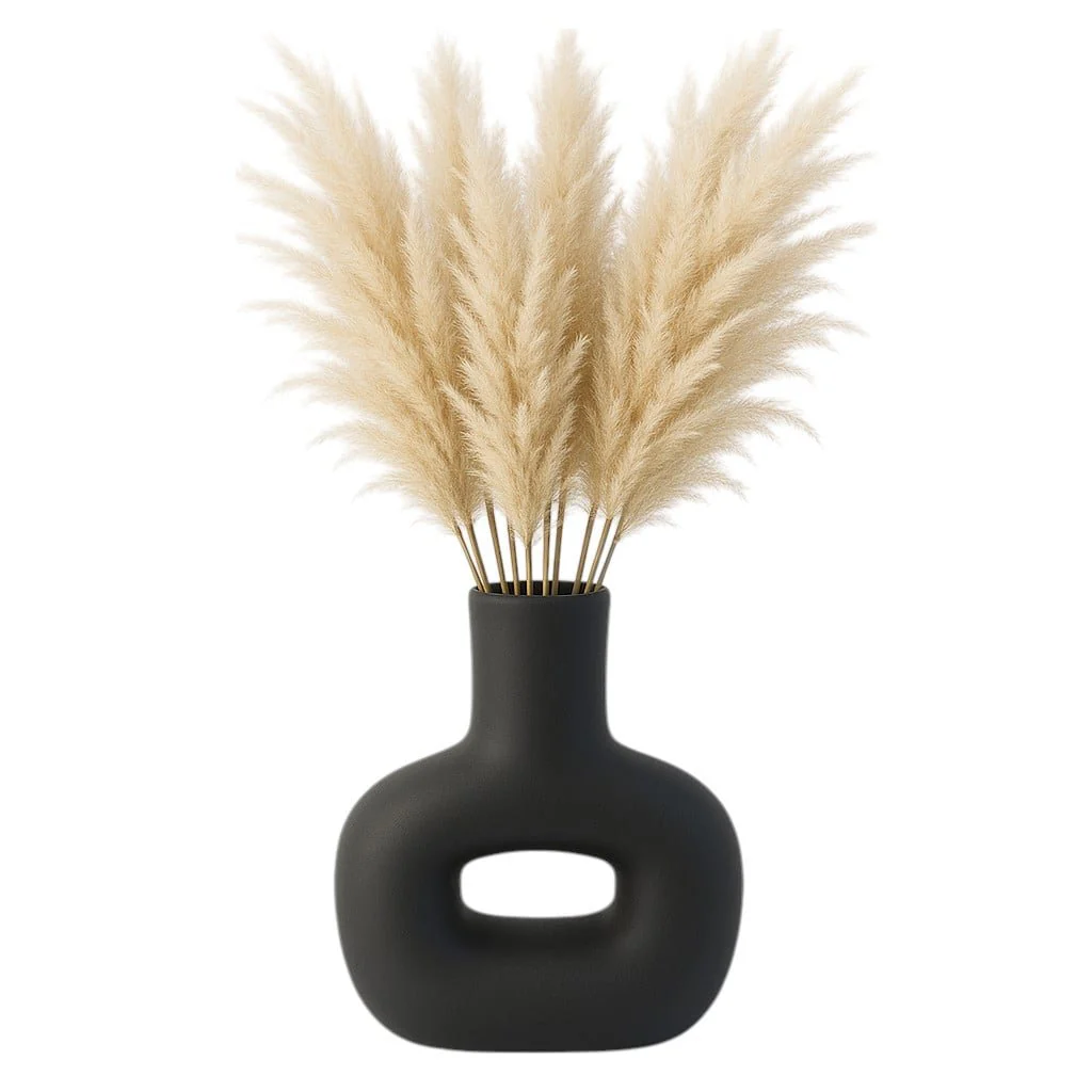 Dol, 8" Open Cut Vase, Black - Image 2