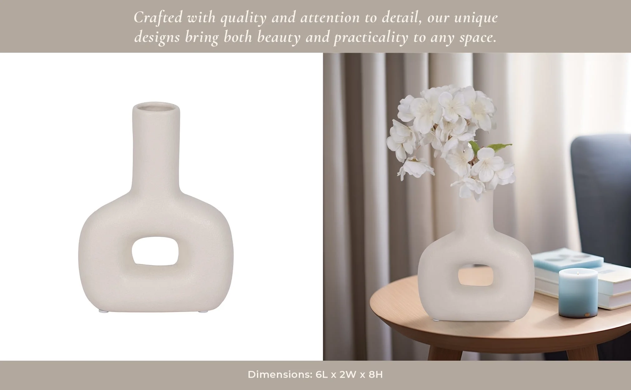 Dol, 8" Open Cut Vase, Cotton - Image 11