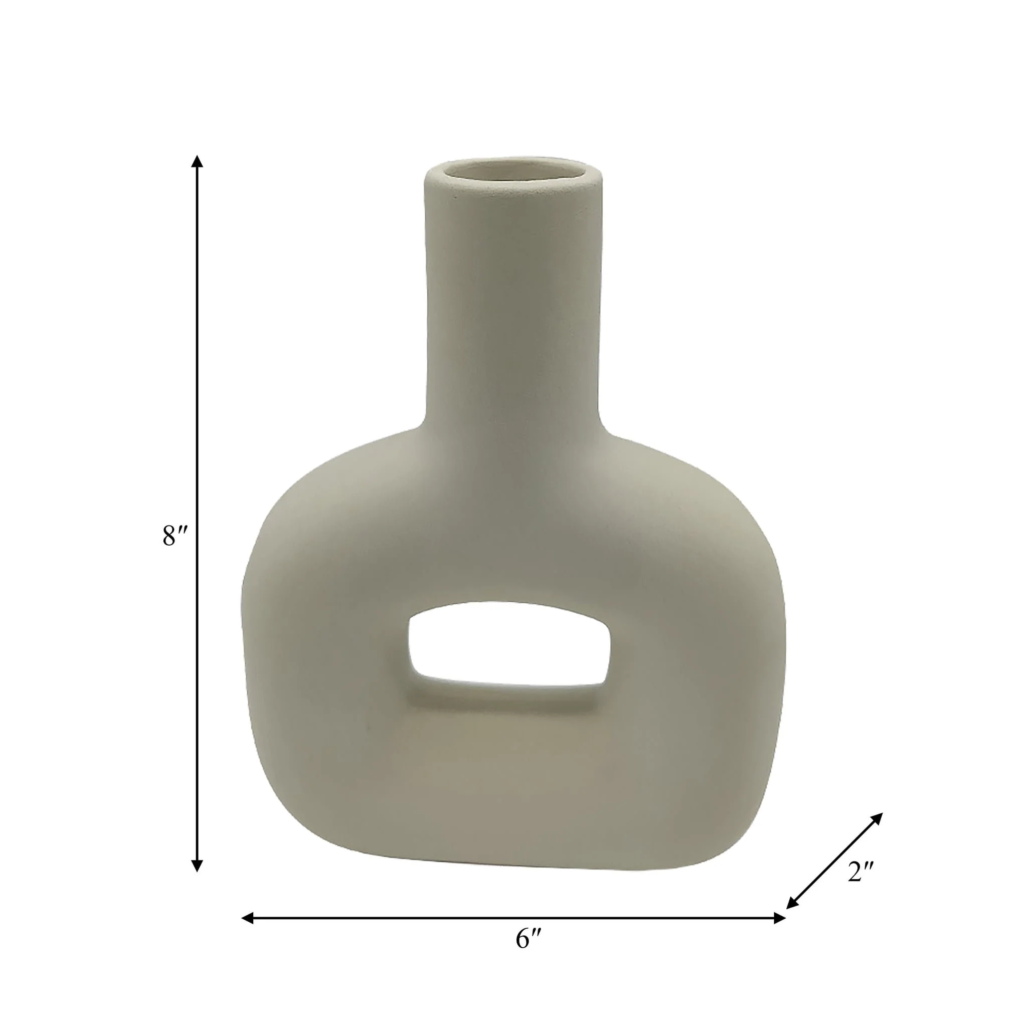 Dol, 8" Open Cut Vase, Cotton - Image 8