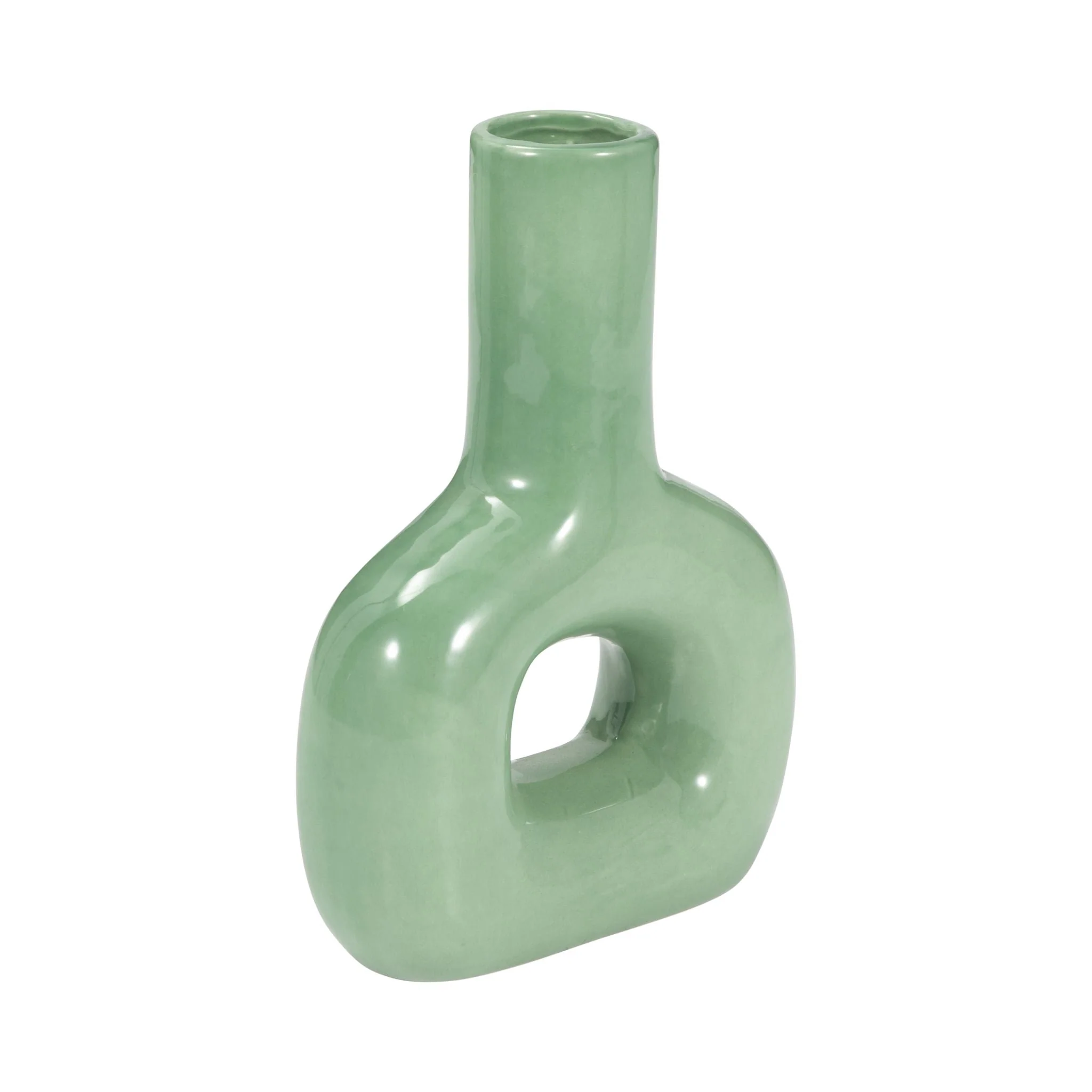 Dol, 8" Open Cut Vase, Dark Sage - Image 3