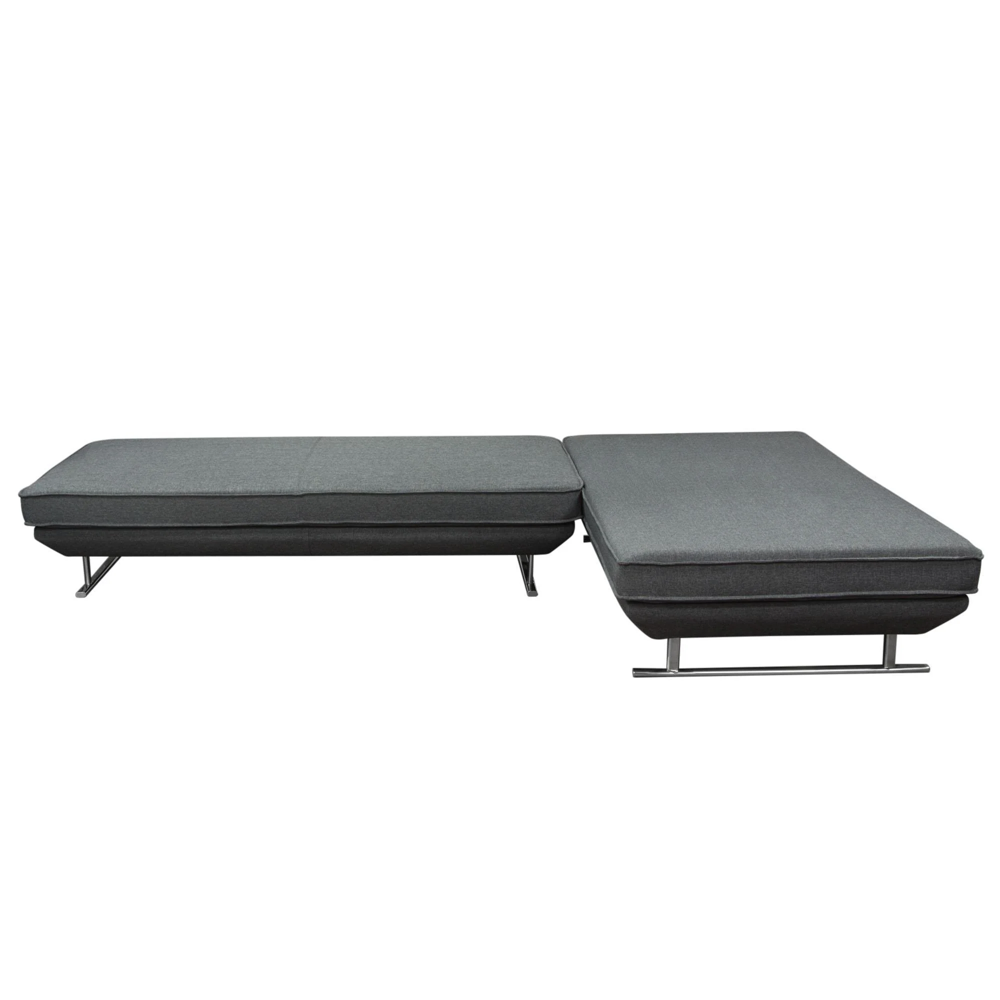 Dolce 2PC Lounge Seating Platforms with Moveable Backrest Supports by Diamond Sofa - Grey Fabric - Image 2
