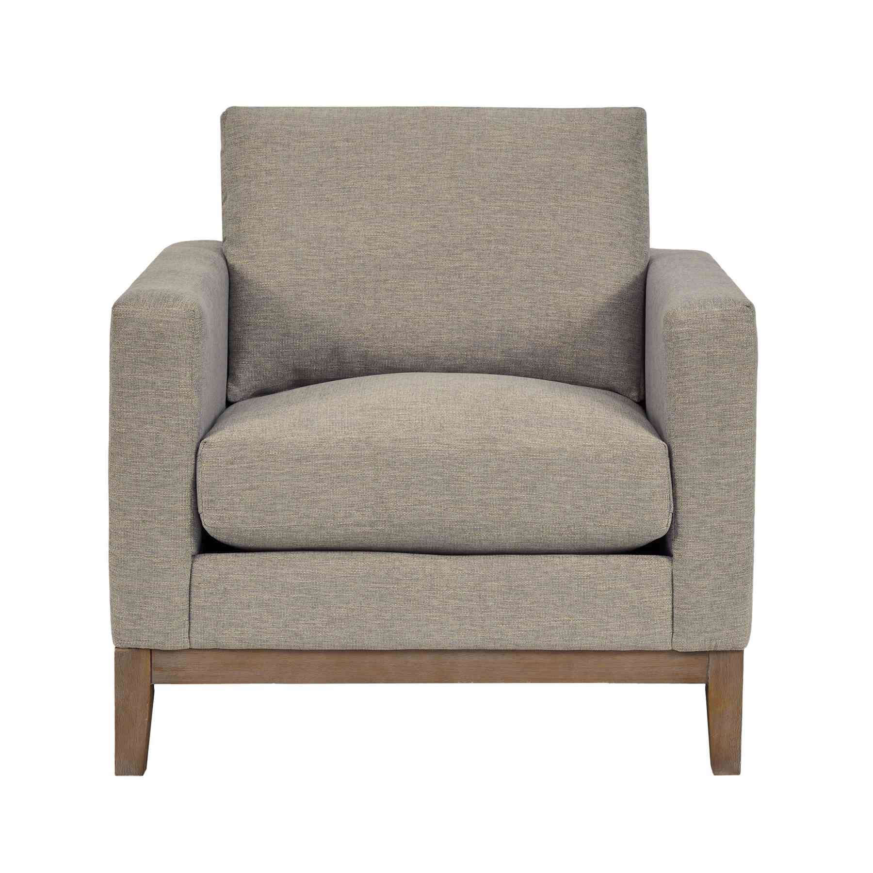 Donna 35" Upholstered Accent Chair in Platinum Gray - Image 2