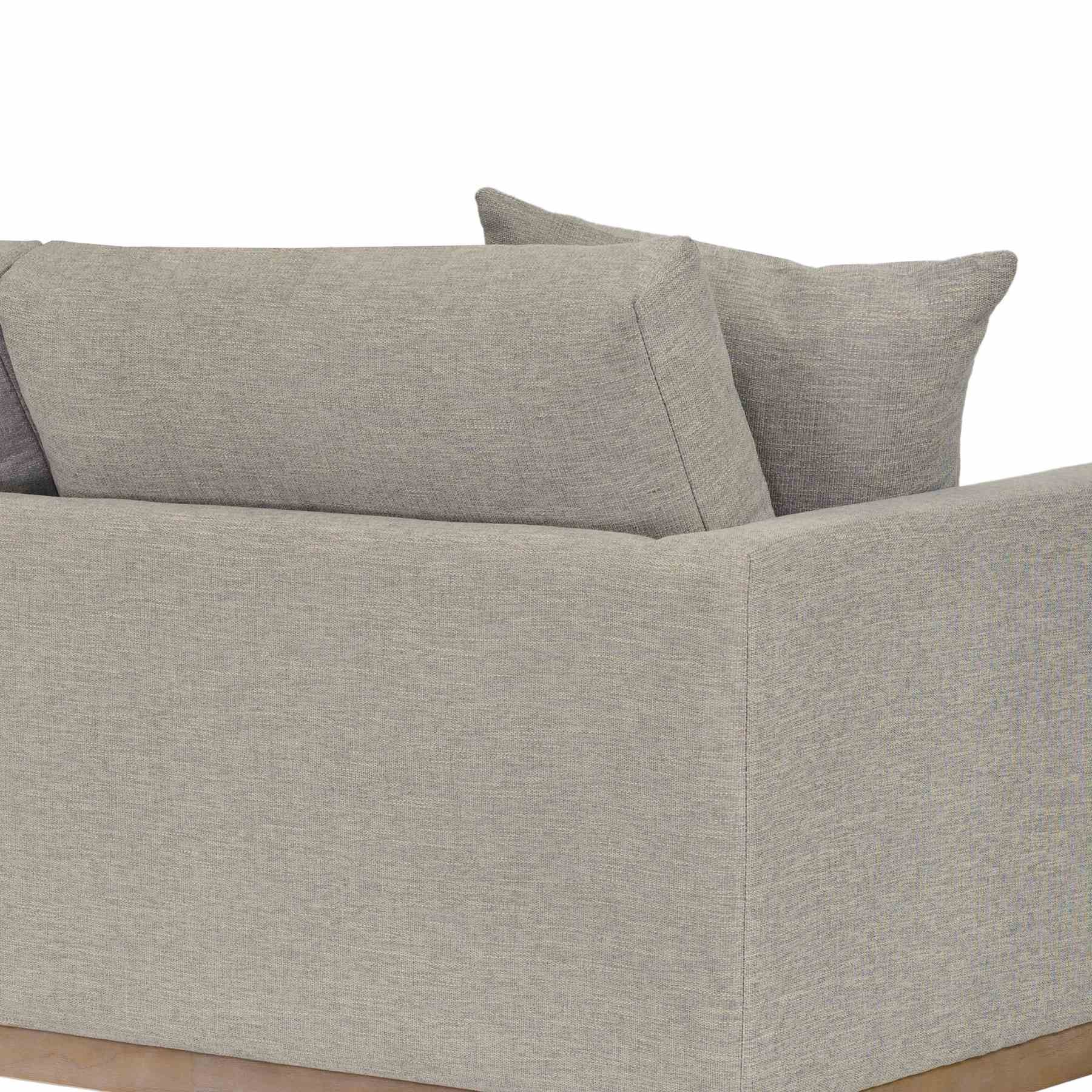Donna 93" Upholstered Sofa in Platinum Gray - Image 5